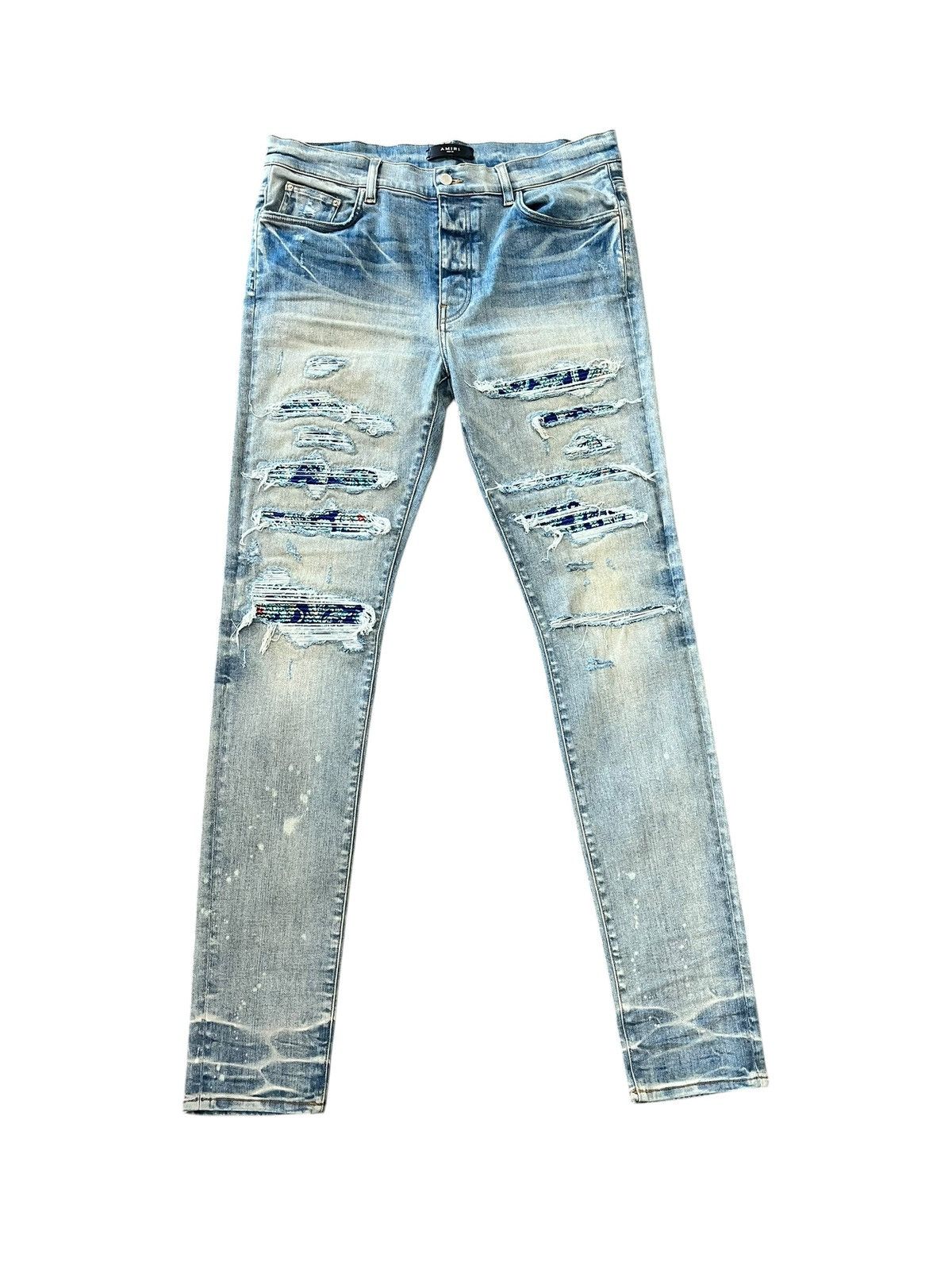 Amiri Amiri Distressed Pajama Thrasher Jeans “Indigo” Size US 36 / EU 52 - 1 Thumbnail