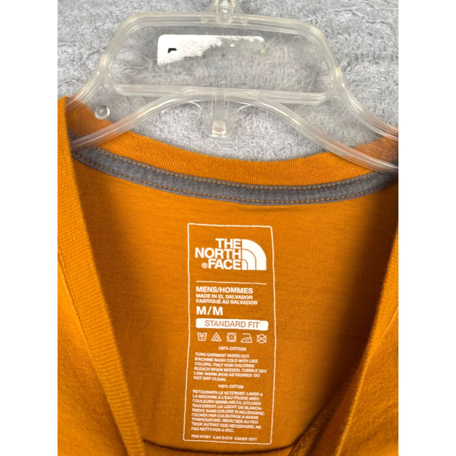 The North Face The North Face Shirt Men M Orange 100% Cotton Short Sleeve Crew Neck Read Size US M / EU 48-50 / 2 - 7 Thumbnail