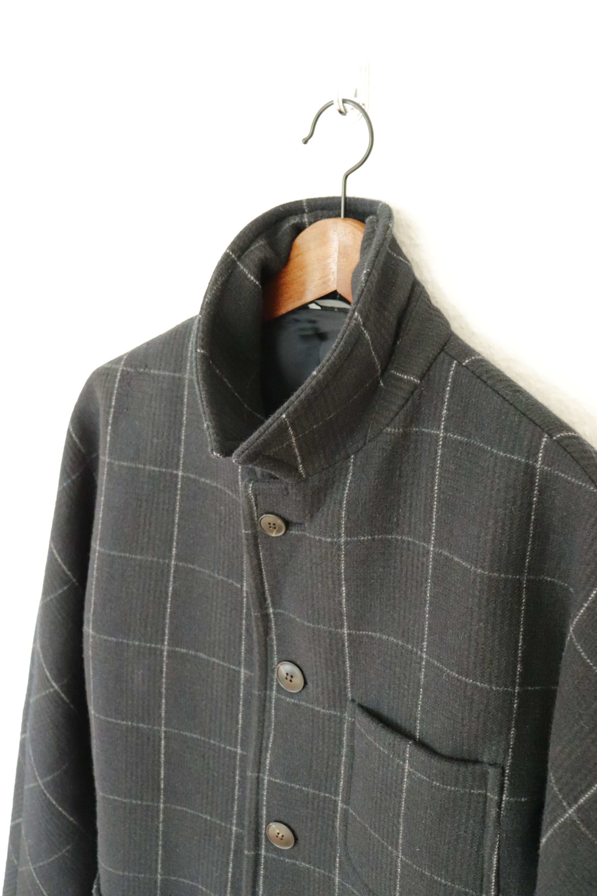 Anglo-Italian Three Bucket Pocket Jacket in Windowpane Check Size US S / EU 44-46 / 1 - 4 Thumbnail
