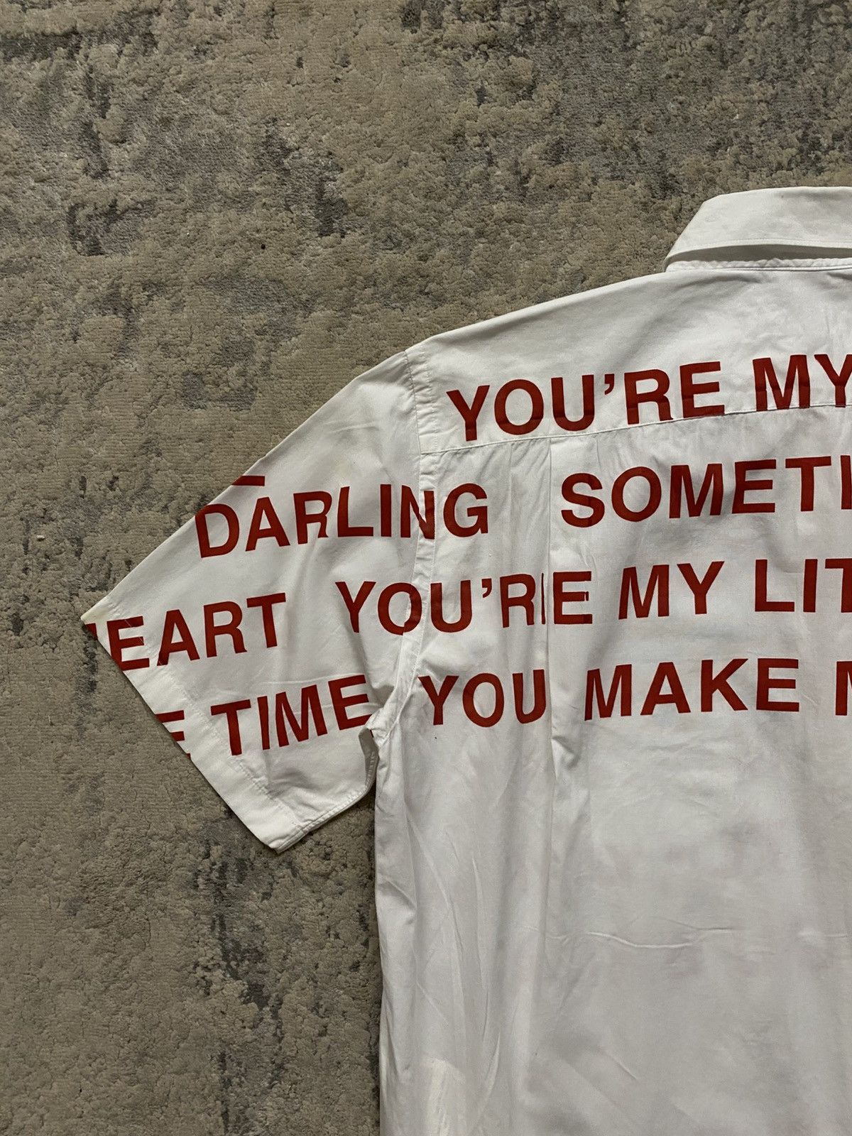Comme des Garcons × Junya Watanabe SS02 Poem Shirt "My Little Darling" White and Red Size US M / EU 48-50 / 2 - 7 Thumbnail