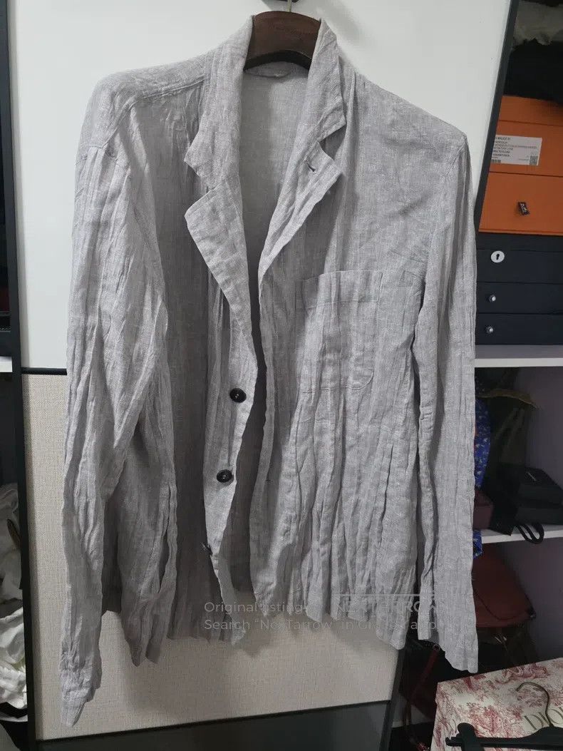 Issey Miyake Issey Miyake Ruched Linen Jacket Size M / US 6-8 / IT 42-44 - 1 Thumbnail