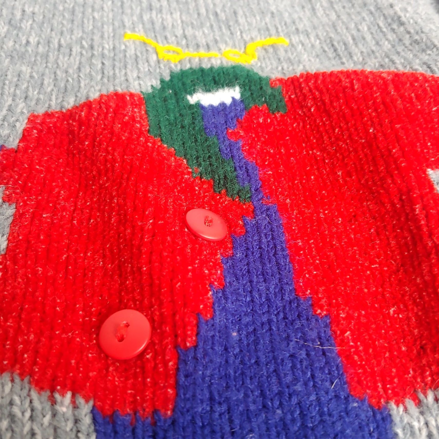 Vintage VINTAGE 1988 Korea Retro Knit Works Sweater M Gray Red Blue Winter Fashion Women Size M / US 6-8 / IT 42-44 - 2 Thumbnail