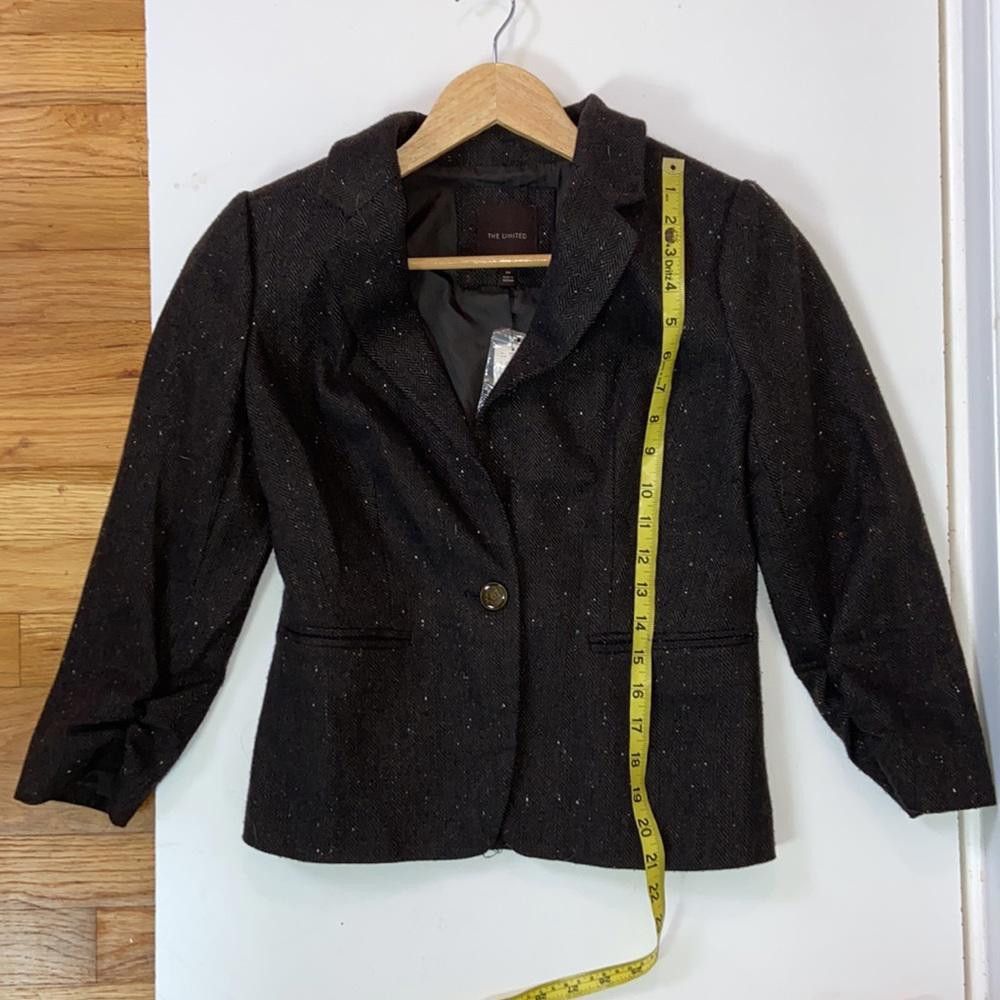 Designer The Limited l NWT Brown Tweed Blazer Jacket Size XS Size XS / US 0-2 / IT 36-38 - 5 Thumbnail