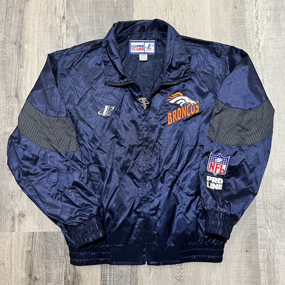 Logo Athletic × Vintage VTG Denver Broncos Logo Athletic 90s Blue Nylon NFL Jacket M Size US M / EU 48-50 / 2 - 1 Thumbnail