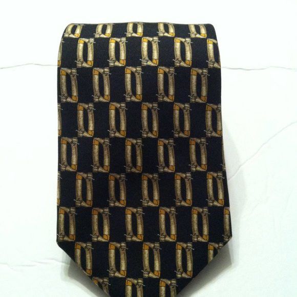 Brooks Brothers BROOKS BROTHERS MENS NEW BLACK 100%SILK TIE WIDTH: 3 3/4" Size ONE SIZE - 2 Thumbnail