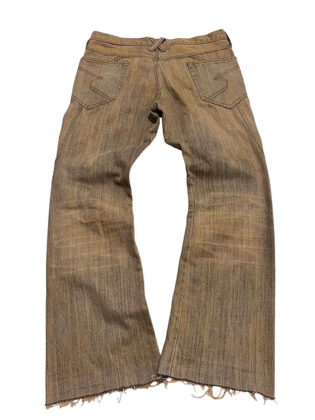 If Six Was Nine Semantic design distressed mudwash flared denim pants Size US 31 - 2 Thumbnail