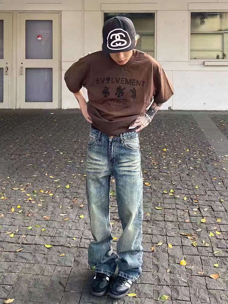 Japanese Brand × Jean Street style washed and distressed baggy jeans Size US 32 / EU 48 - 3 Thumbnail