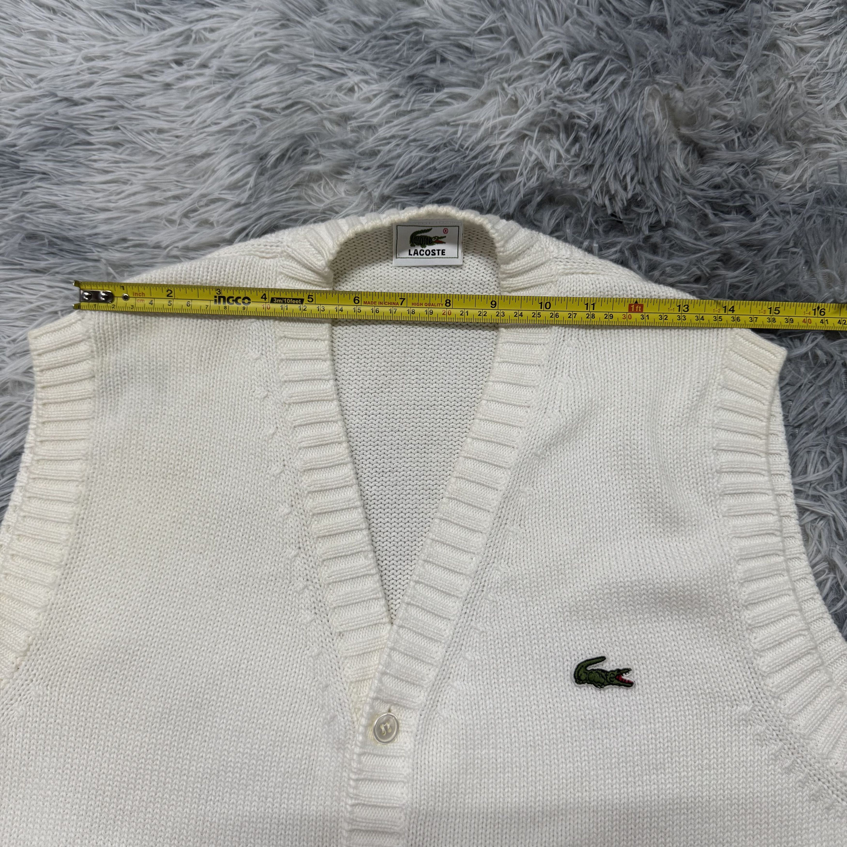 Lacoste Vintage Lacoste Knit Vest Sleeve Less Streetwear Size US L / EU 52-54 / 3 - 9 Thumbnail