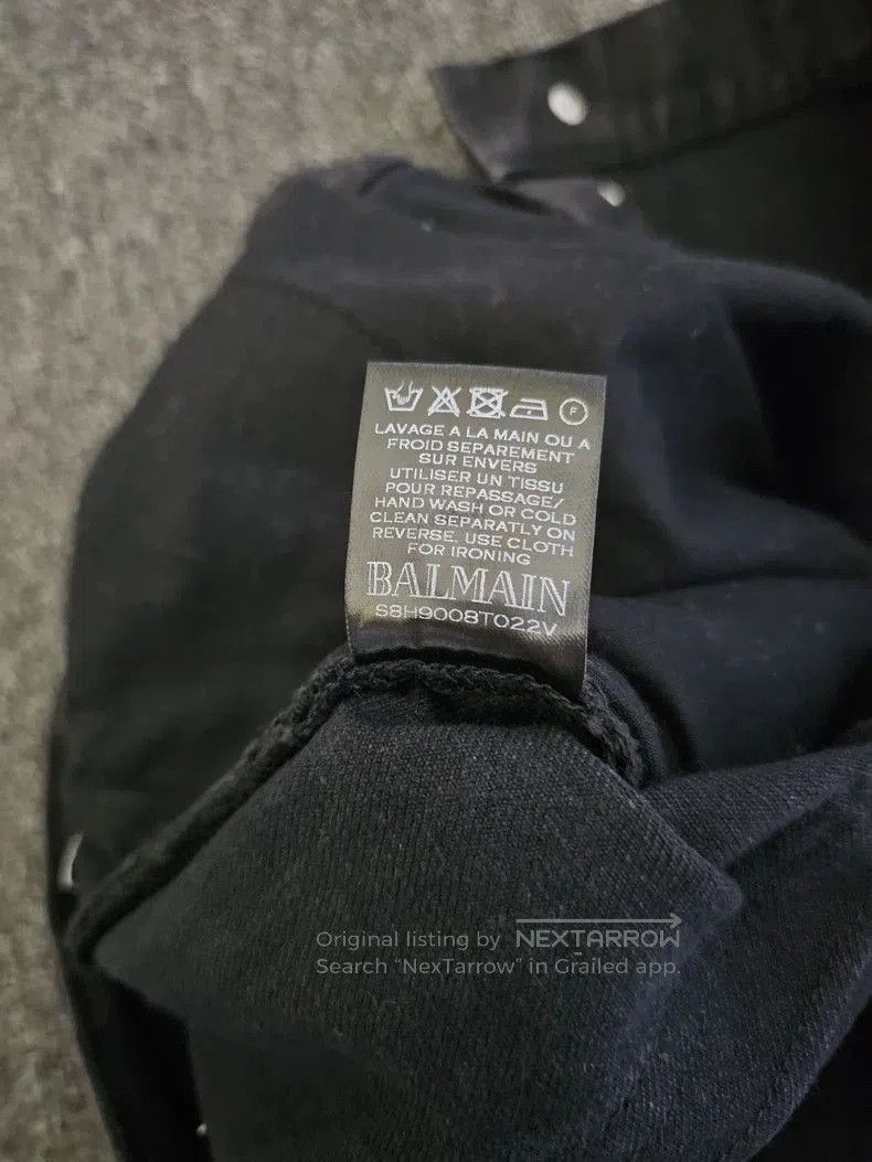 Balmain Balmain Distressed Black Denim Jeans. Size US 36 / EU 52 - 7 Thumbnail