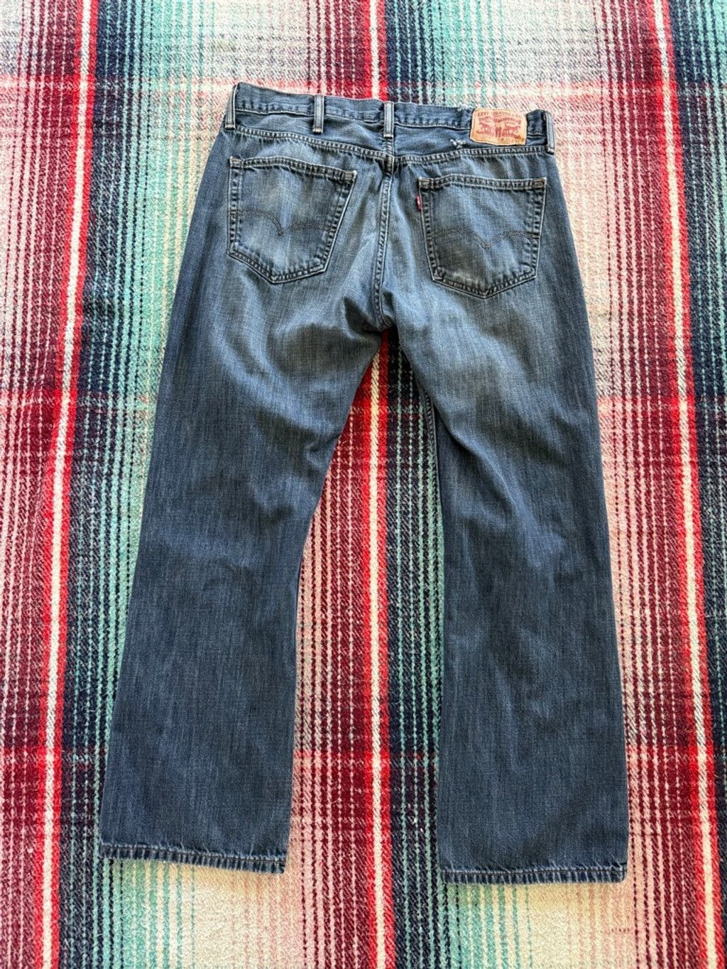 Levi's × Vintage Distressed Levi's 527 Bootcut Jeans Waist 37x31 Size US 37 - 3 Thumbnail