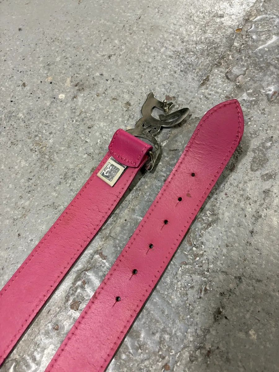 Dolce & Gabbana SS2004 Dolce & Gabbana Art Nouveau Pink Leather Belt Size ONE SIZE - 4 Thumbnail