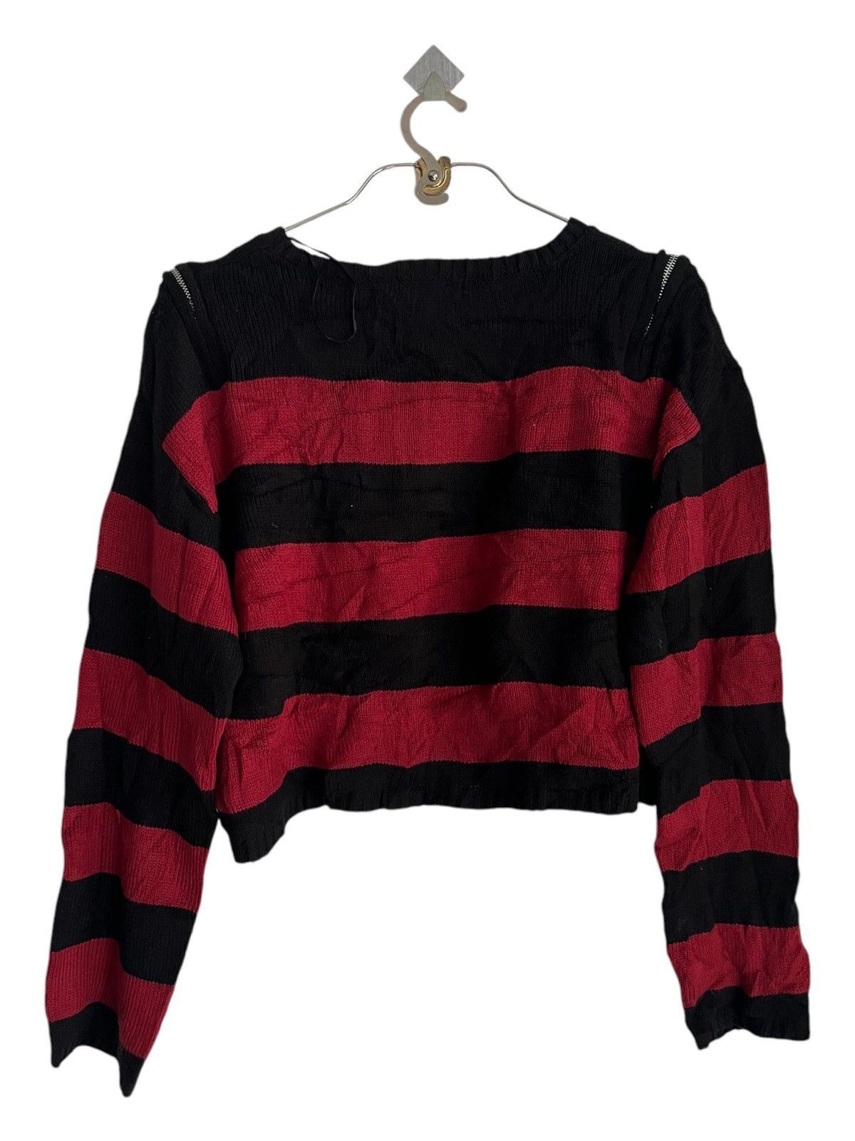 Roen Rad Four Real 🇯🇵 Heroic Dripping Gothic Crop Knitwear Swtr Size M / US 6-8 / IT 42-44 - 6 Thumbnail