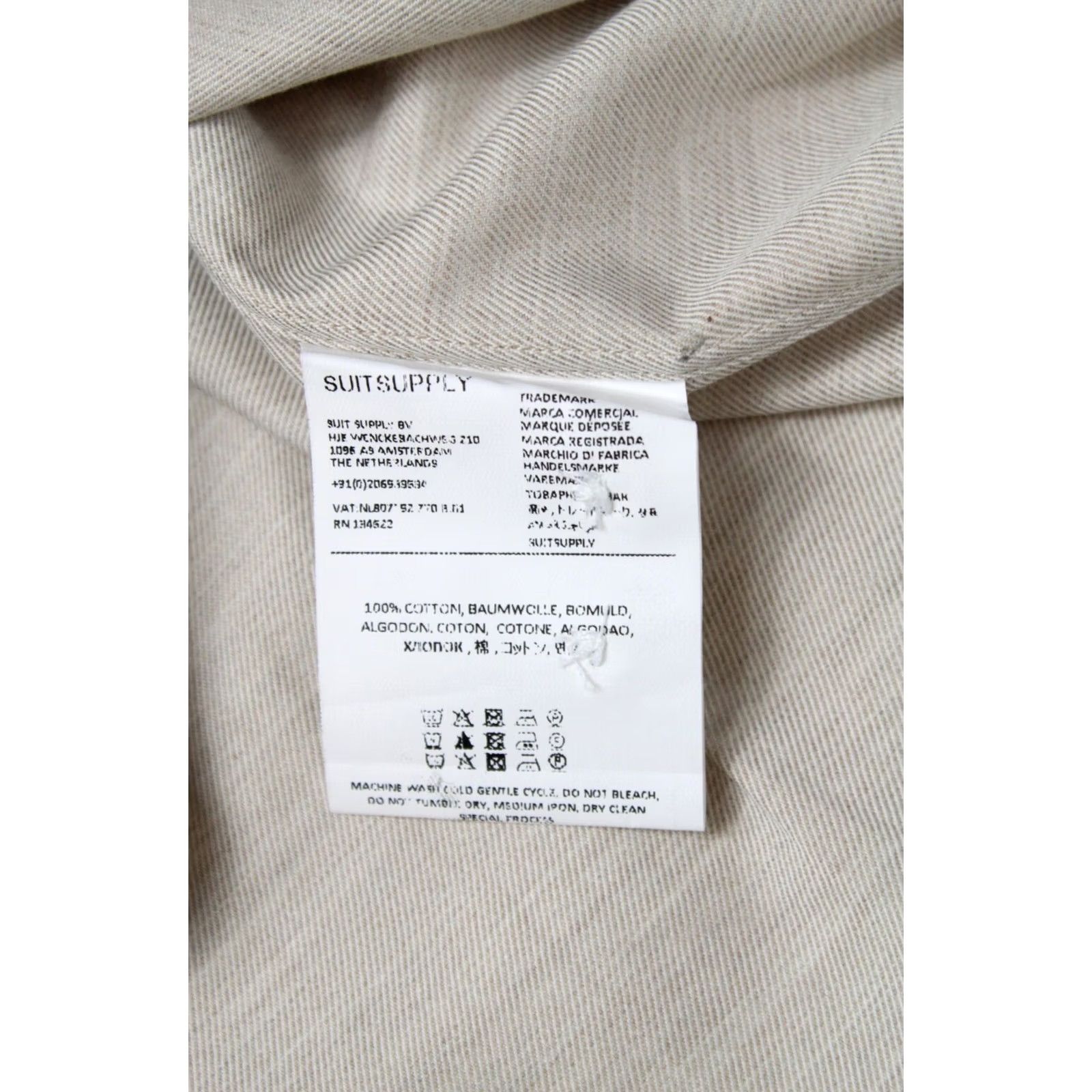Suitsupply Suitsupply Extra Slim Fit Button Up Shirt Mens Collared SMALL Long Sleeves Beige Cotton Shirt Mens Small Long Sleeve Button-Up Size US S / EU 44-46 / 1 - 6 Thumbnail