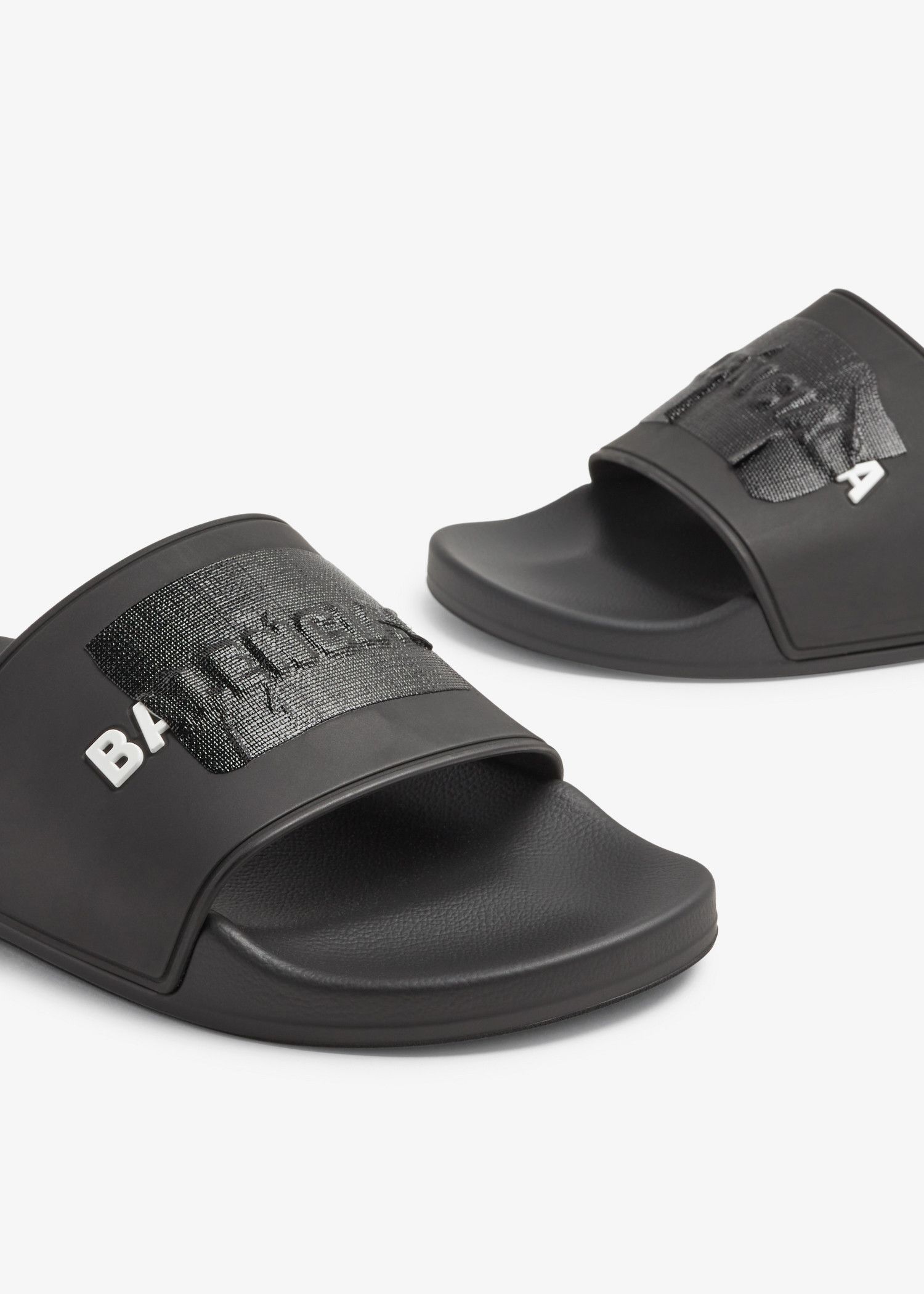 Balenciaga o1w1db10425 Pool Rubber Slides in Black Size US 9 / EU 42 - 2 Thumbnail