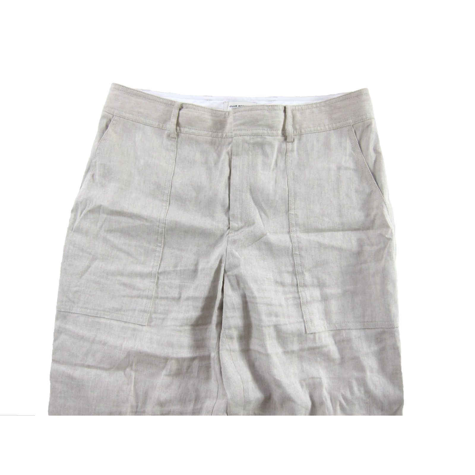 Club Monaco Club Monaco Pants Shirt Women 10 Beige Linen Rayon Wide-Leg Front Pockets Vintage No N/A Size 32" / US 10 / IT 46 - 4 Thumbnail