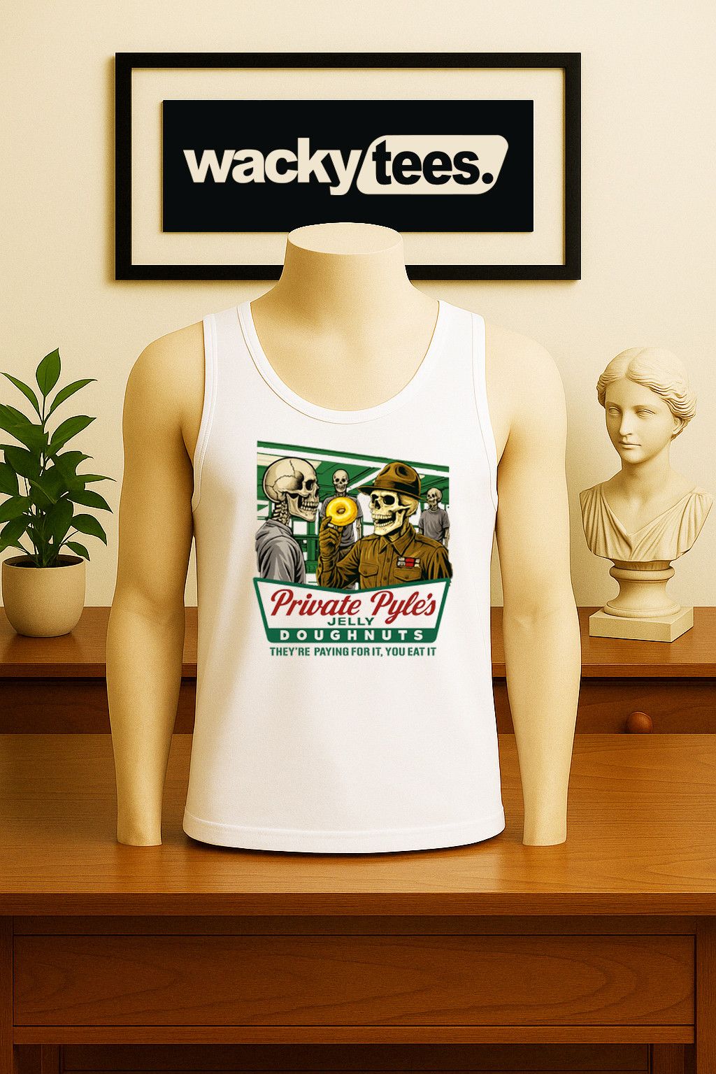 Other Private Gomer Pyles Jelly Doughnuts Full White Tee Shirt Size US L / EU 52-54 / 3 - 2 Thumbnail