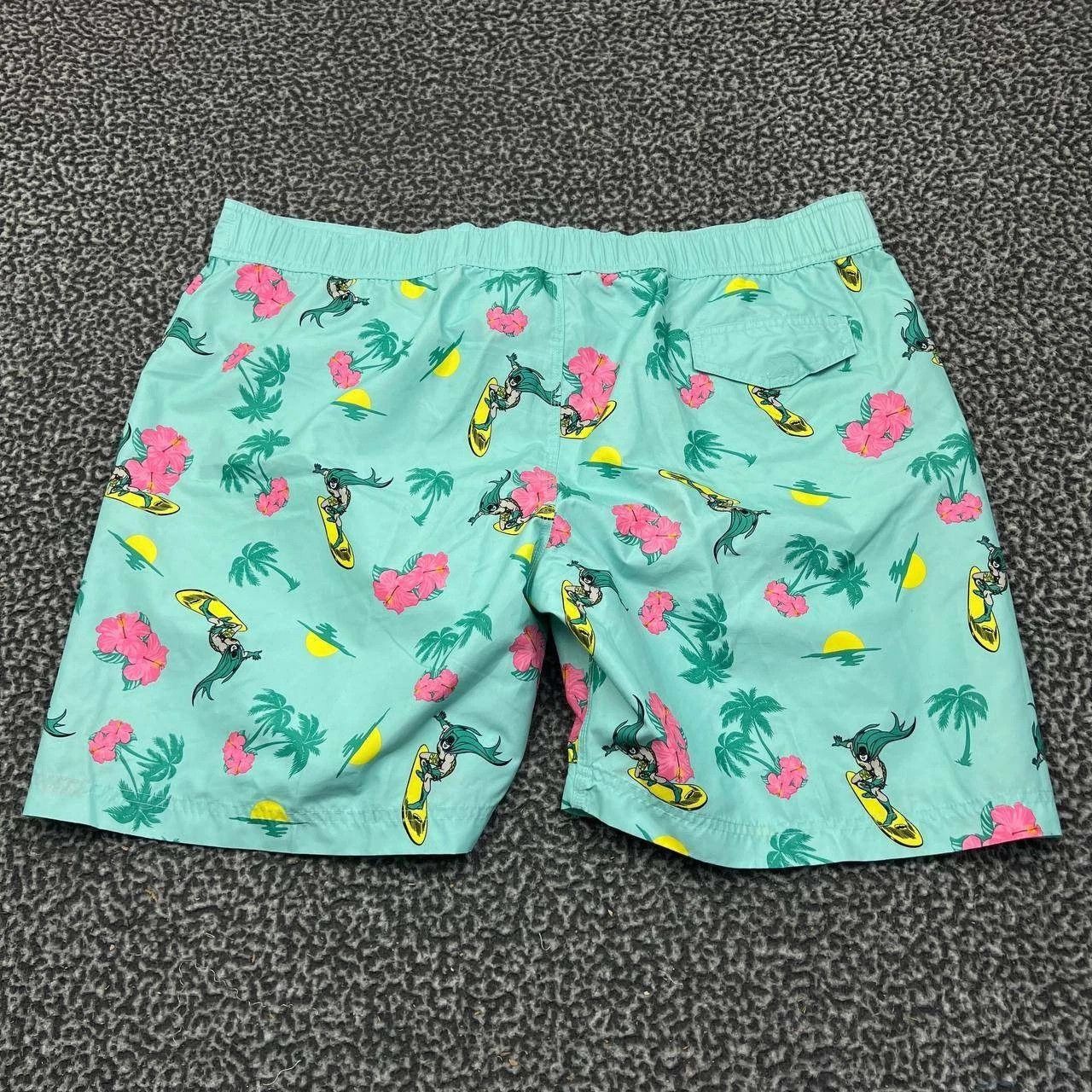 Other Batman Board Shorts Men XXL Floral Surfing Drawstring Swim Size US 42 / EU 58 - 2 Thumbnail
