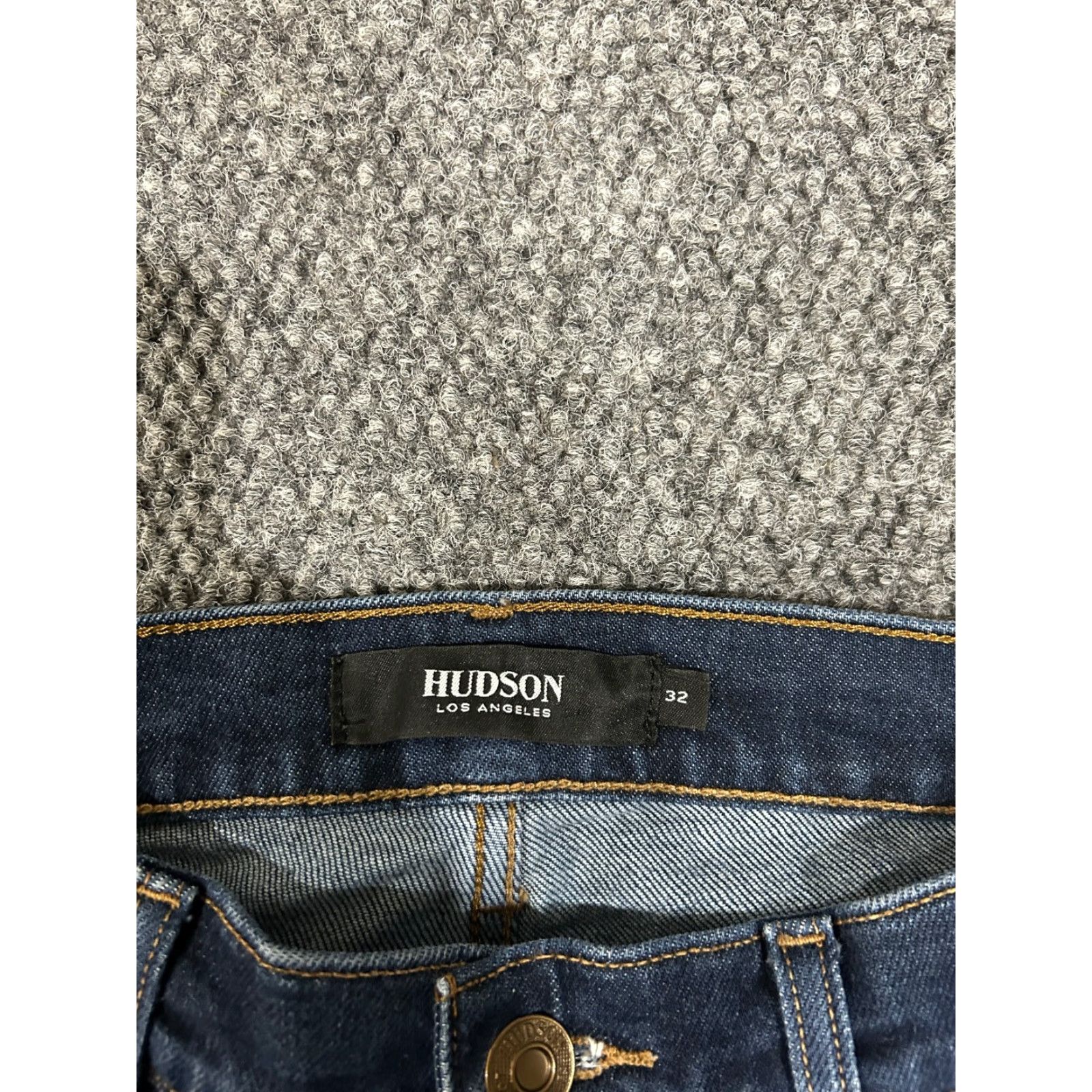 Hudson Hudson Jeans Mens 32x32 Denim Skinny Jeans Stretch 5-Pocket Blue Dark Wash Pants Regular Men's Slim Waist 32 Inseam 32 Size US 32 / EU 48 - 3 Thumbnail