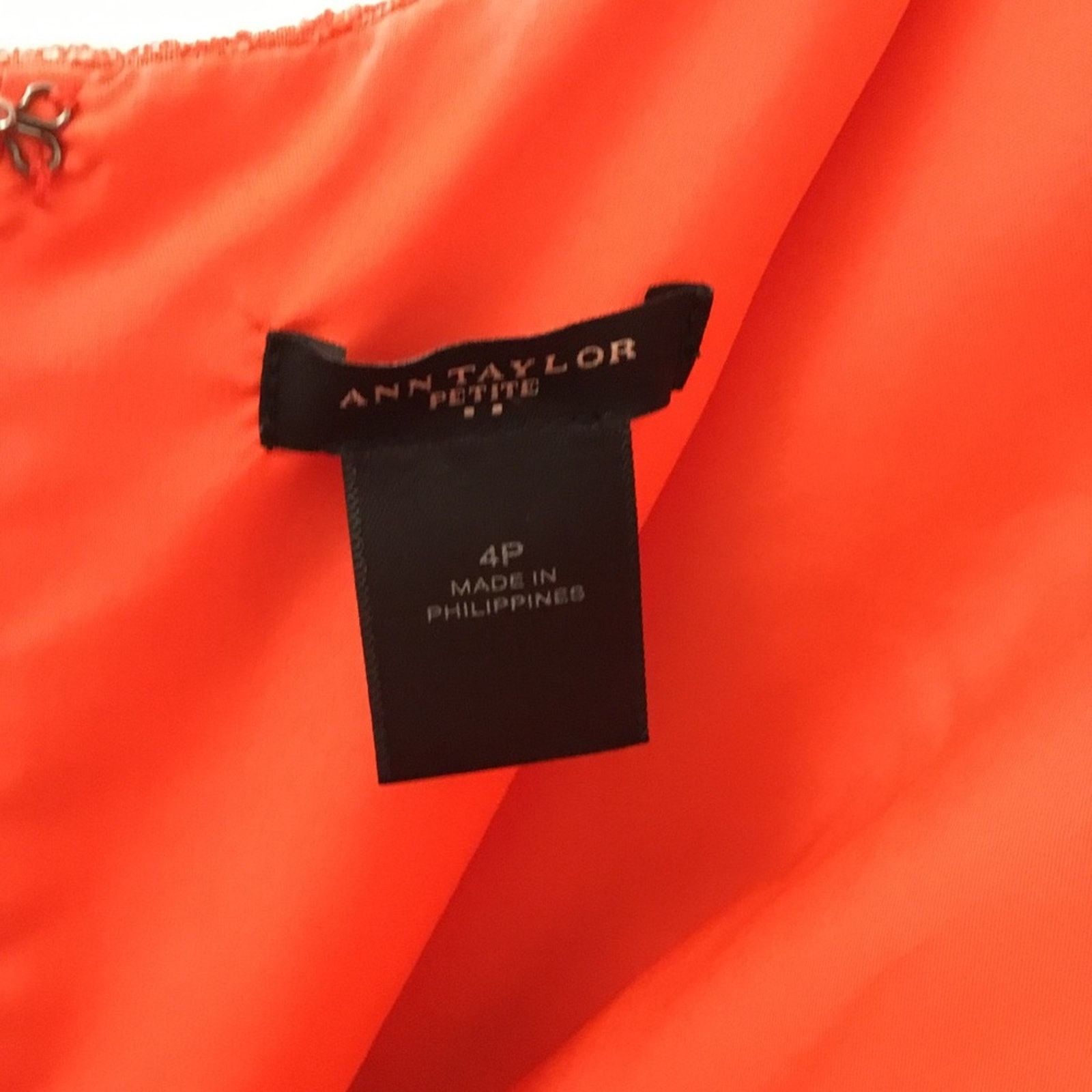Ann Taylor Ann Taylor Orange Sleeveless Sheath Dress Size S / US 4 / IT 40 - 6 Thumbnail