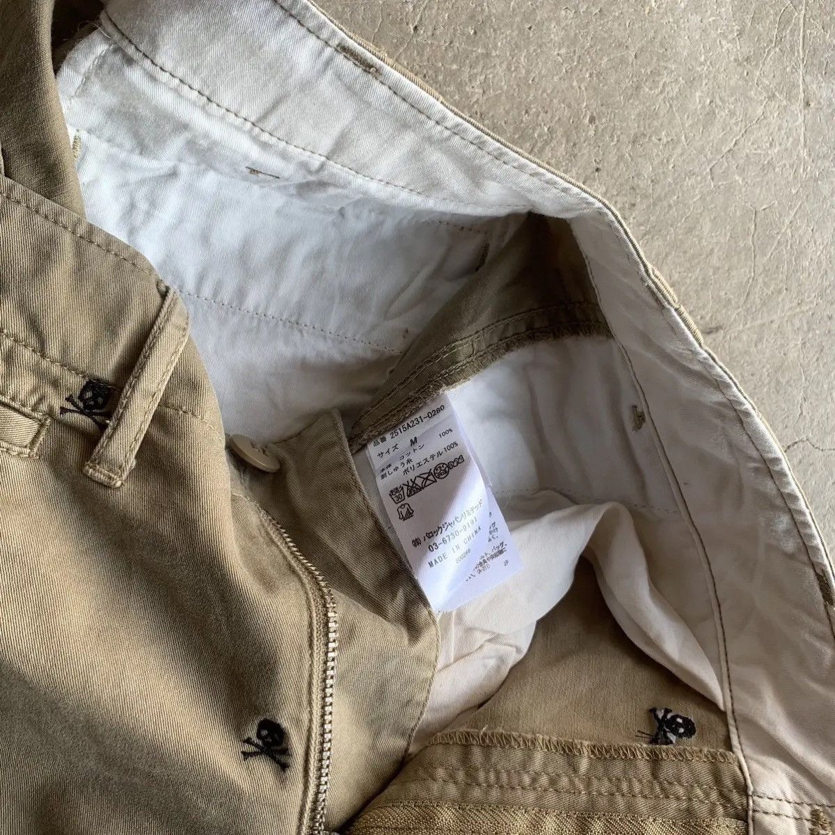 Japanese Brand 💥 STEALS 💥 Skulls Embroidery W32 L31 Fatique Chino Pants Size US 32 / EU 48 - 8 Thumbnail