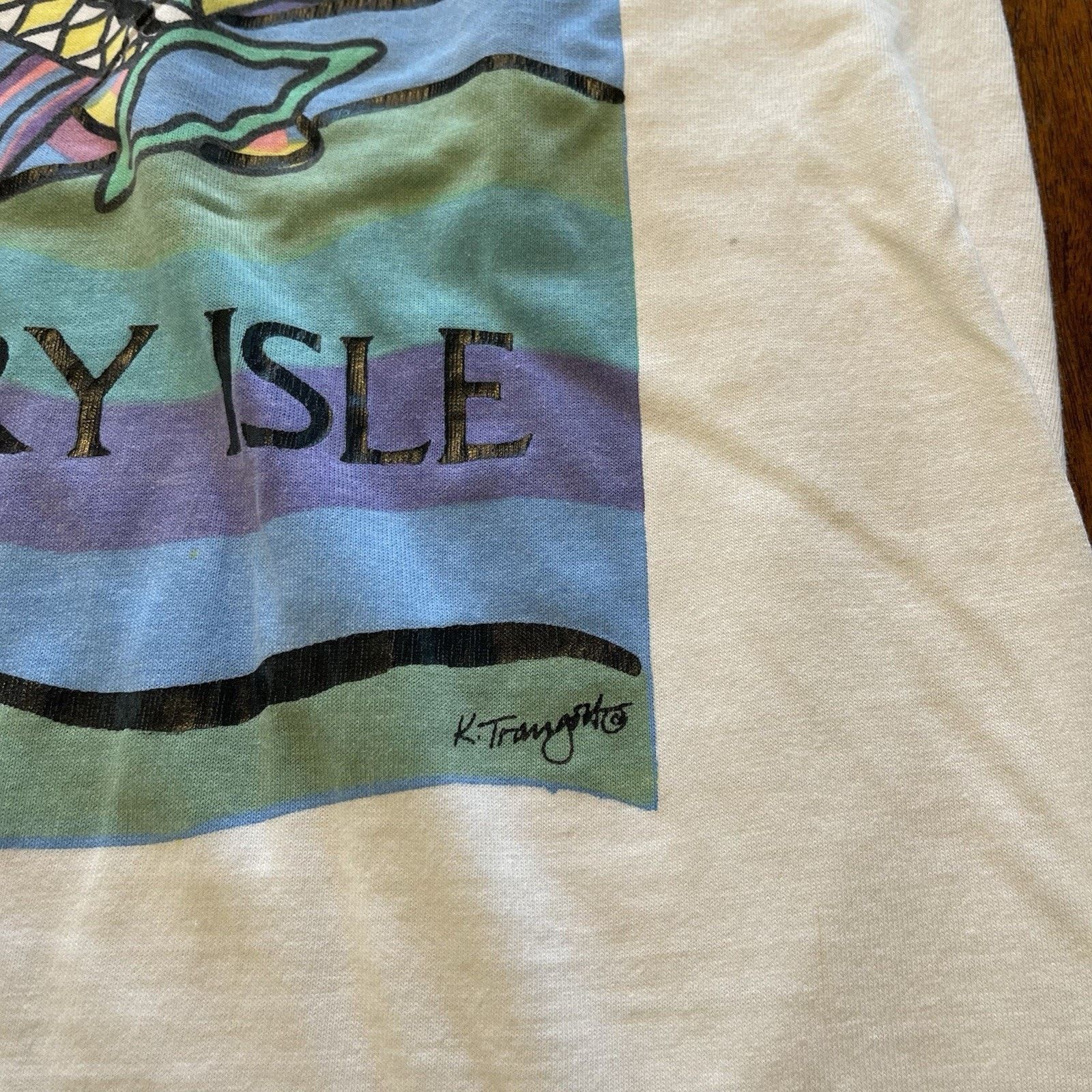 Vintage Vtg single stitch Turnberry Isle Tropical Fish Tshirt Fits M Size US M / EU 48-50 / 2 - 3 Thumbnail
