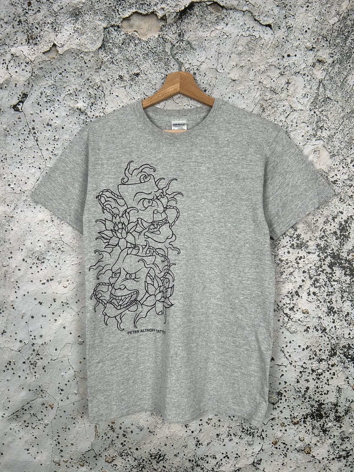 Vintage Vintage Peter Althoff Tattoo Graphic Tee Streetwear Grunge Size US S / EU 44-46 / 1 - 1 Thumbnail