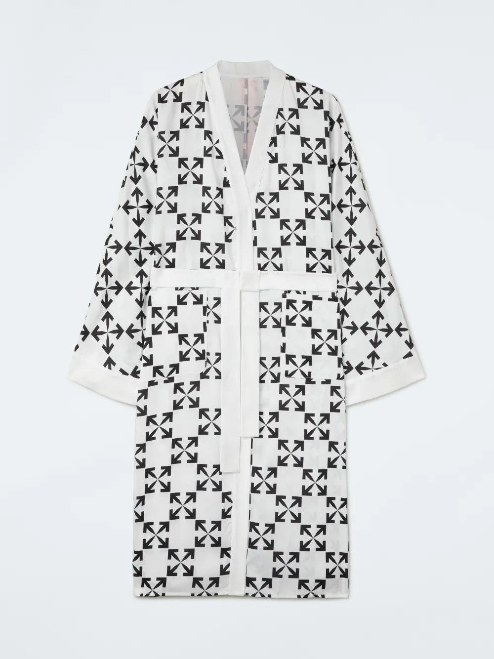 Off-White Off-White Virgil Abloh Arrow Pattern Silk Robe Kaftan M Size US M / EU 48-50 / 2 - 1 Thumbnail