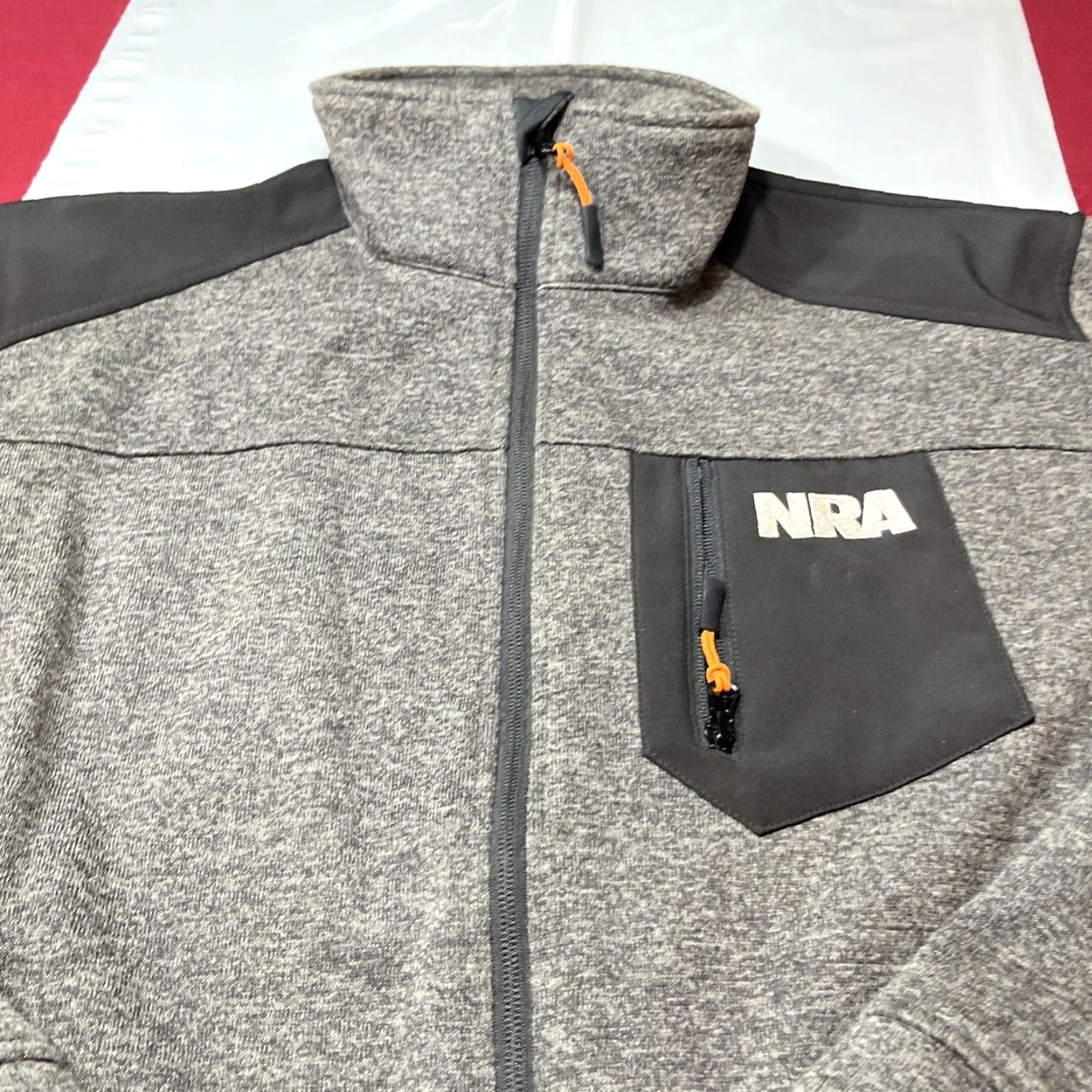 Vintage NRA Gray Black JACKET National Rifle Assoc. Tactical Soft Shell Pocket Lined L Mens Regular Size Size US L / EU 52-54 / 3 - 5 Thumbnail