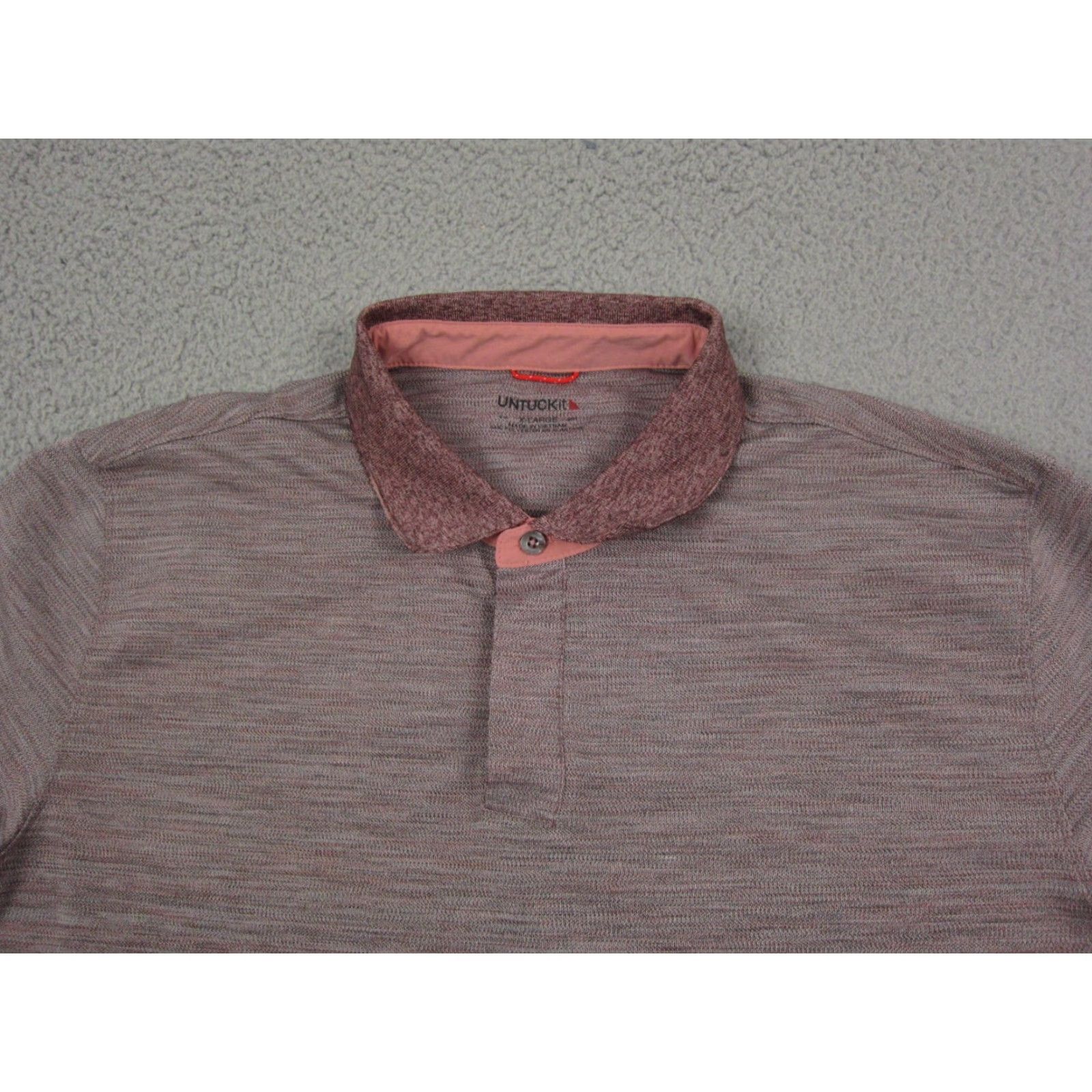 UNTUCKit UNTUCKit Polo Shirt Adult L Red Solid 90s Mens Polo Shirt Polyester Spandex Casual Golf Clothes Mens Size US L / EU 52-54 / 3 - 2 Thumbnail