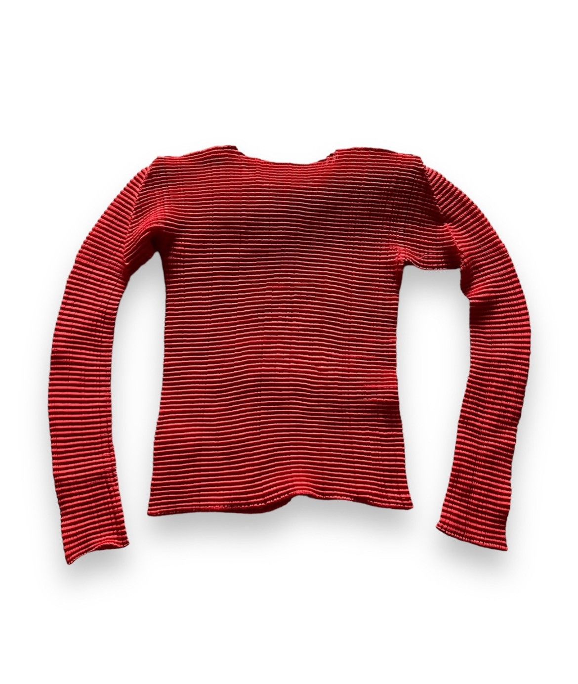 Issey Miyake Issey Miyake pleats please red long sleeve top Size M / US 6-8 / IT 42-44 - 1 Thumbnail