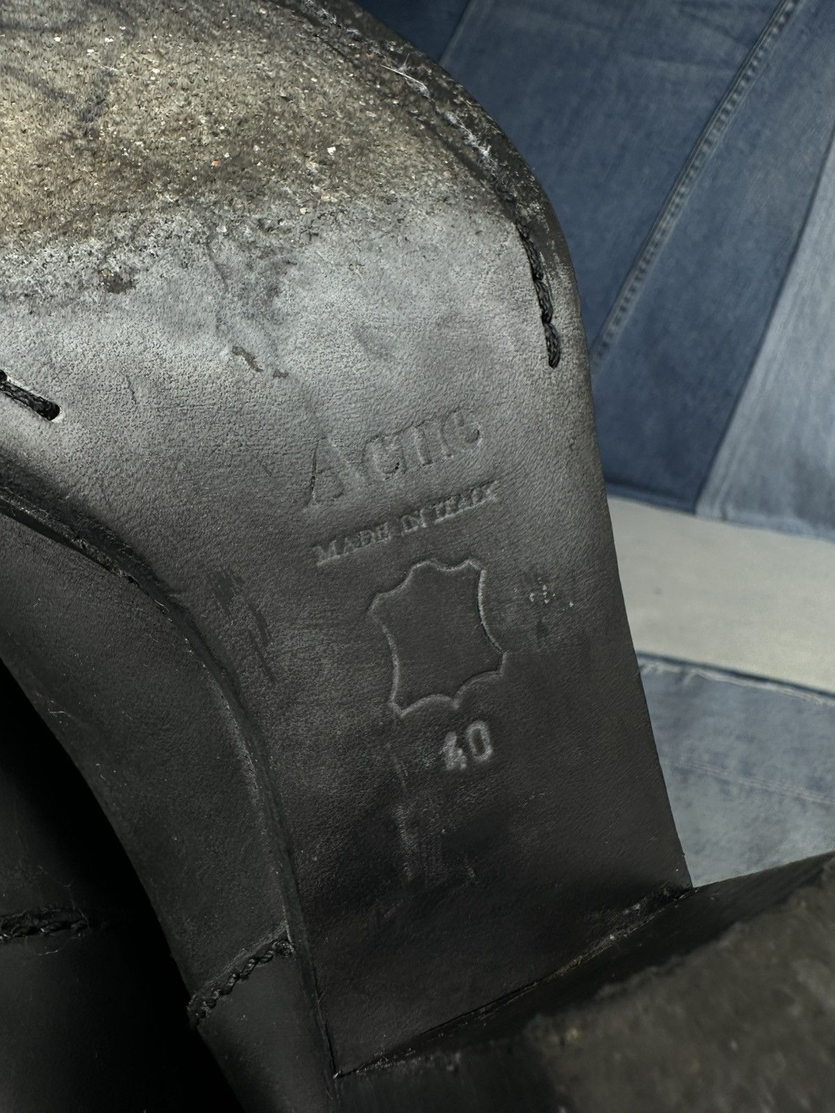 Acne Studios Acne Studios Leather Pistol Black Block Heels Ankle Boots Size US 10 / IT 40 - 23 Thumbnail