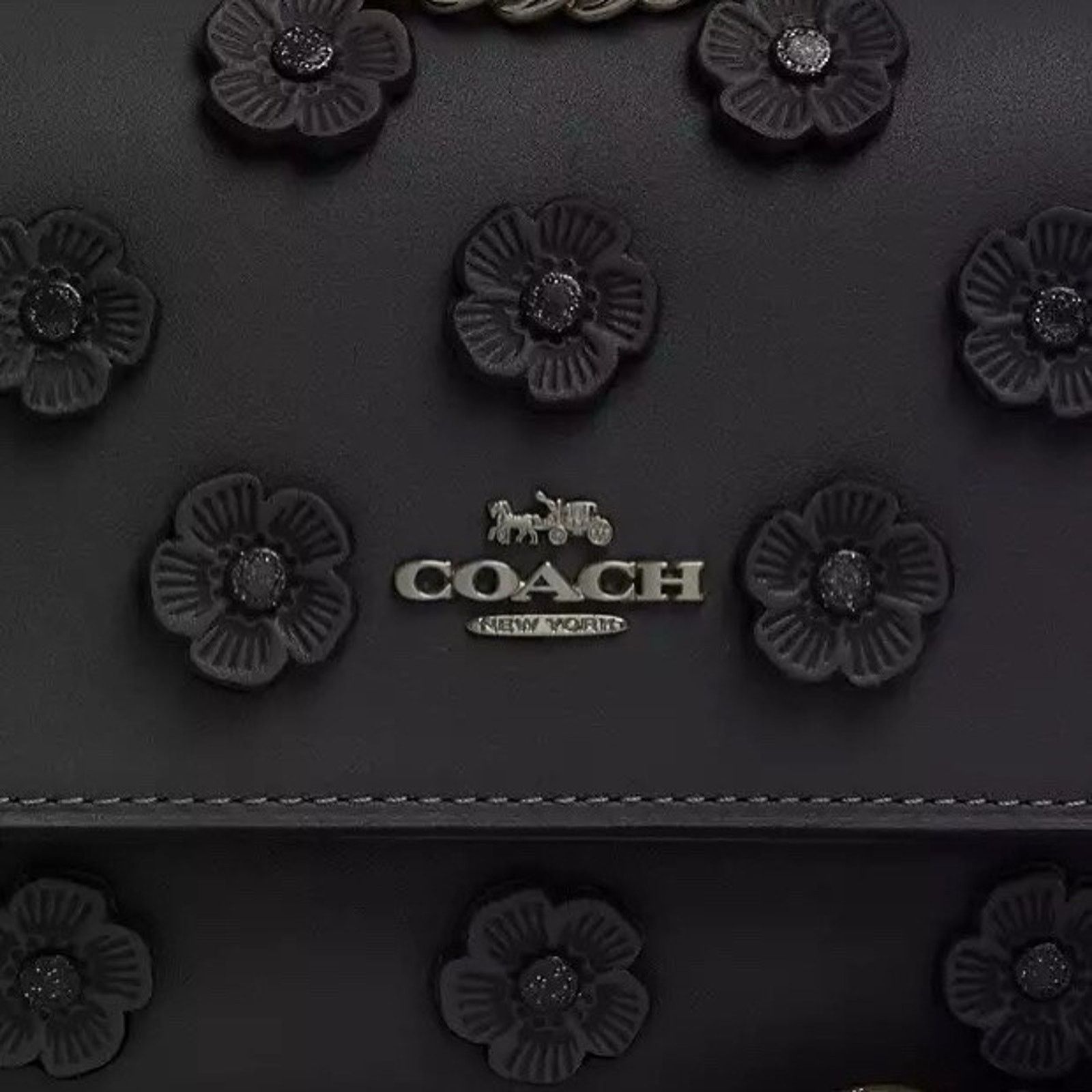 Coach NWT Coach Mini Klare Crossbody Bag Floral CAK00 Black Size ONE SIZE - 8 Thumbnail