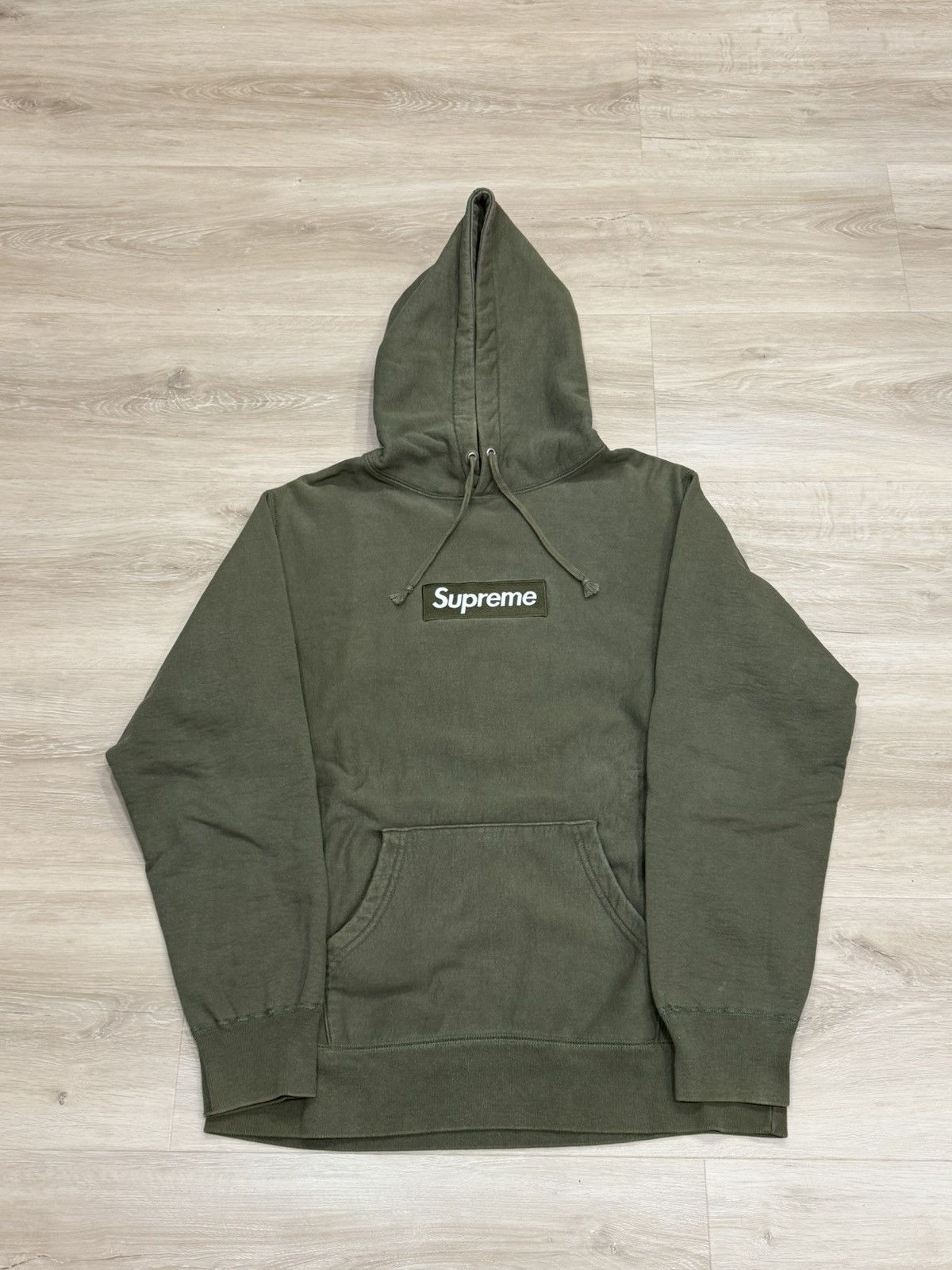 Supreme Supreme 2011 Olive Box Logo Hoodie Size US L / EU 52-54 / 3 - 1 Thumbnail