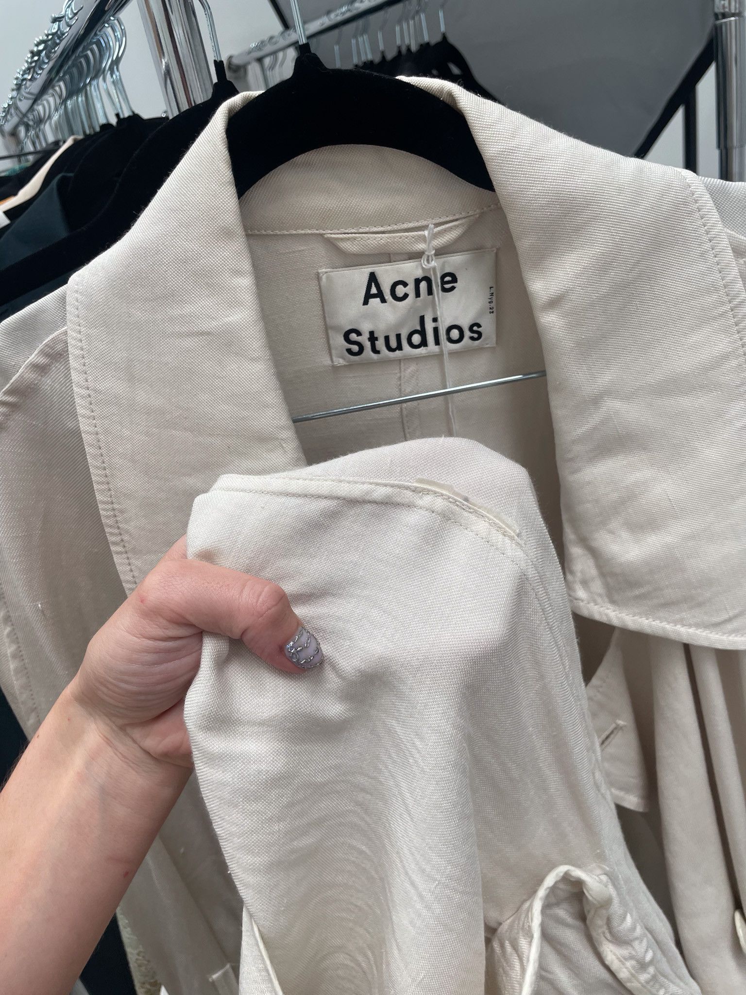 Acne Studios White trench Size XL / US 12-14 / IT 48-50 - 4 Thumbnail