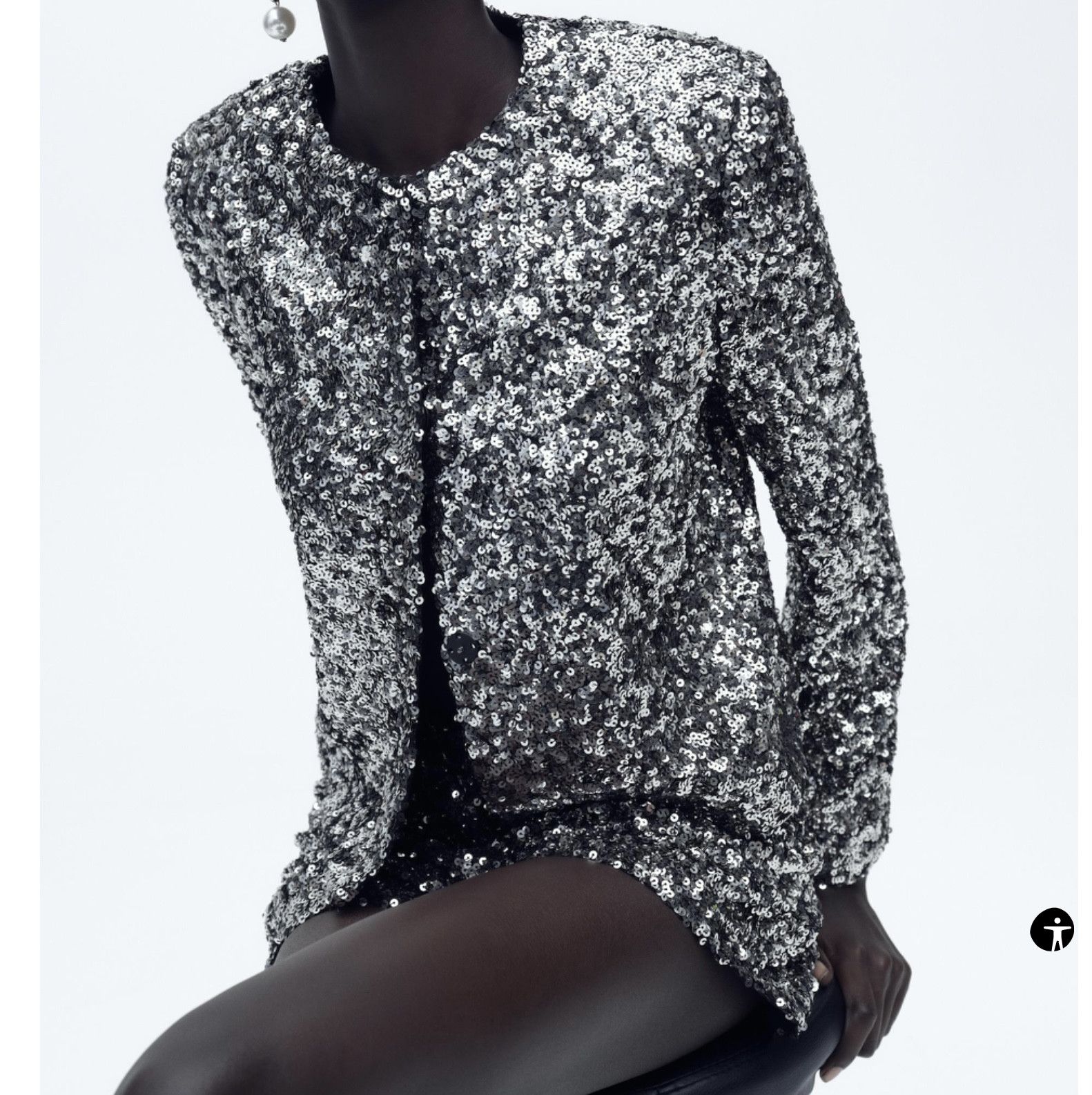 Zara Zara sequins jacket BNWT xL black Size XL / US 12-14 / IT 48-50 - 3 Thumbnail