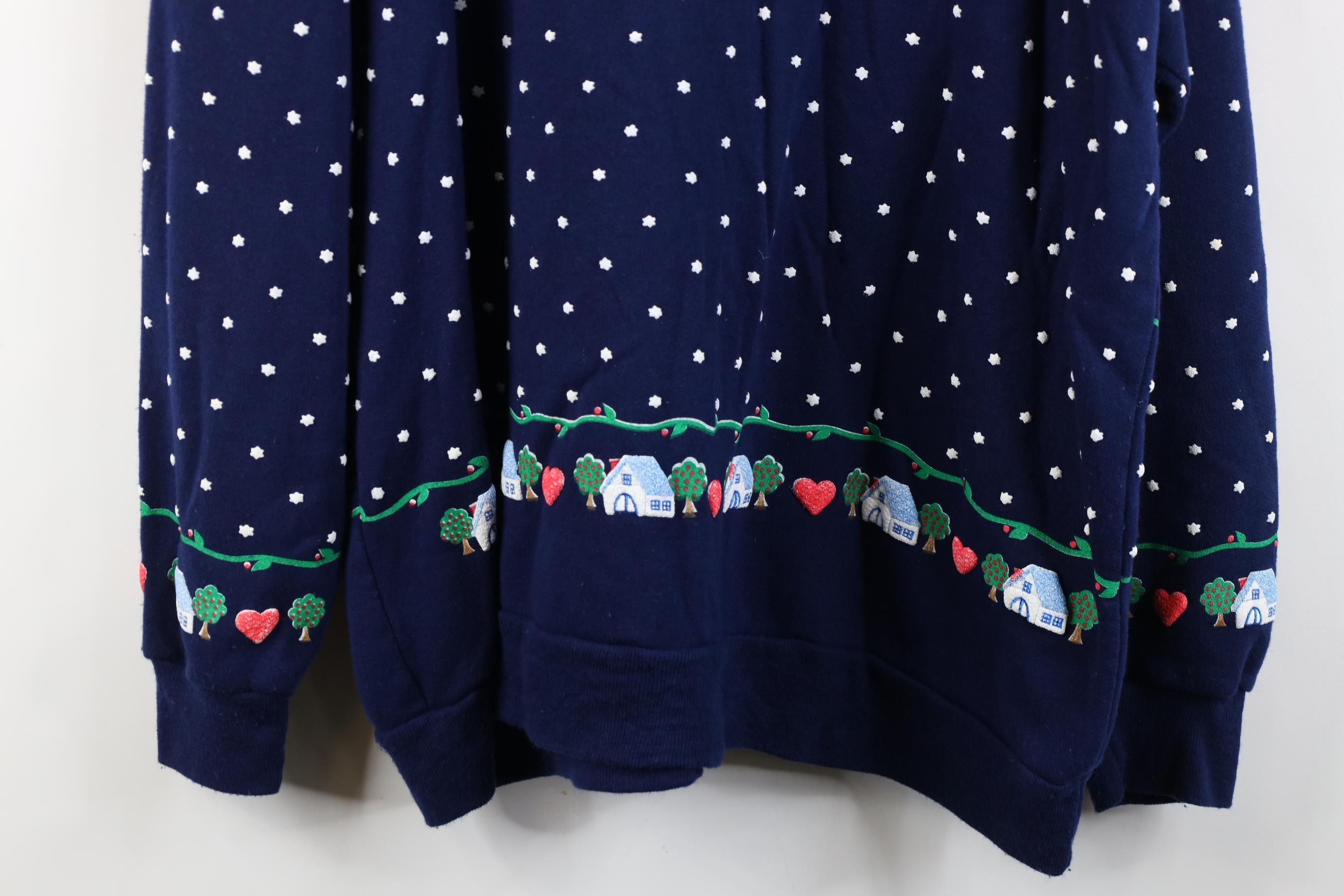 Vintage Vintage 90s Country Primitive Farmhouse Bear Sweatshirt USA Size L / US 10 / IT 46 - 13 Thumbnail