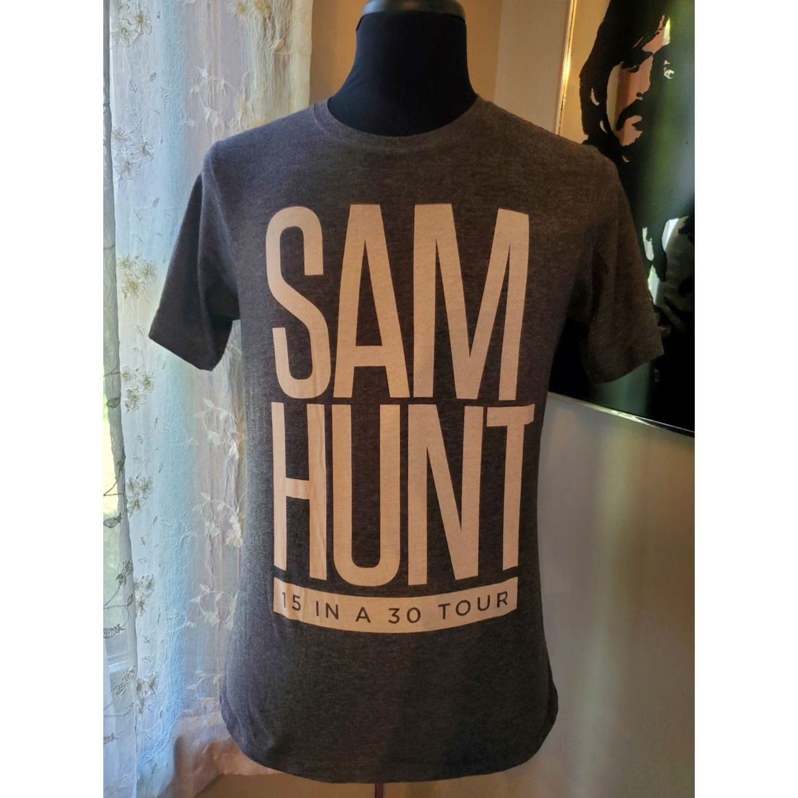 Next Level Sam Hunt Concert Tour Shirt Adult Medium Gray 15 In A 30 T Size US M / EU 48-50 / 2 - 2 Thumbnail