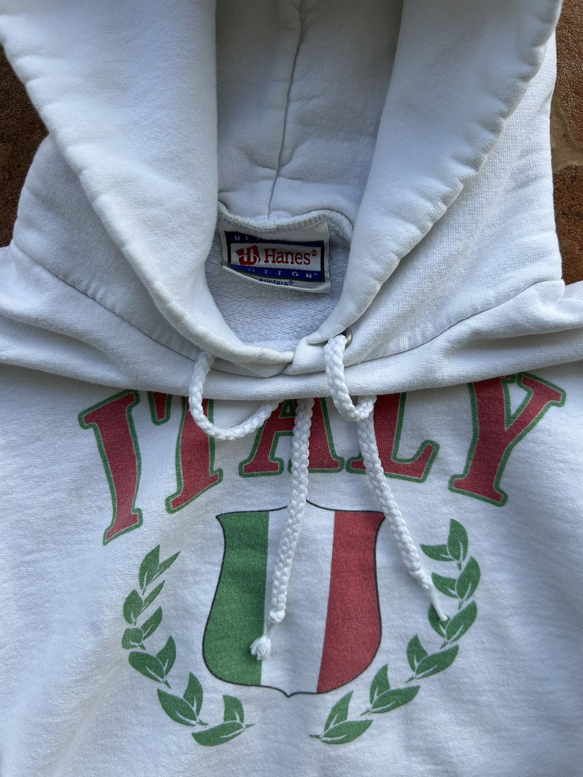 Vintage Vintage Italy spellout hoodie Size US M / EU 48-50 / 2 - 2 Thumbnail