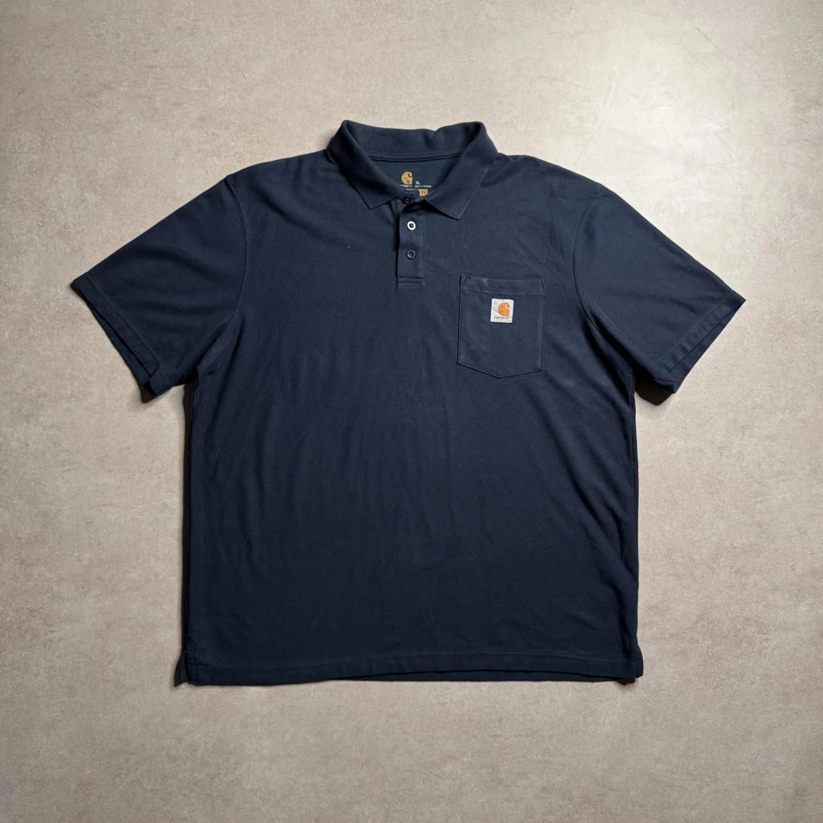 Carhartt Vintage Carhartt Navy Tshirt - XL Size US XL / EU 56 / 4 - 1 Thumbnail