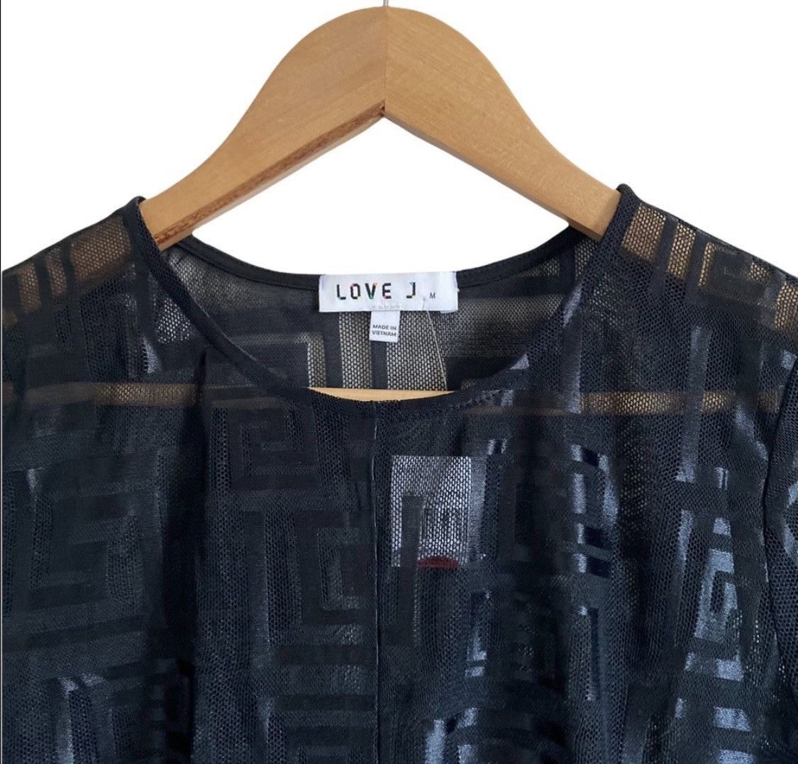Other BLACK SHEER EMBROIDERED SHORT SLEEVE KNOTTED DUSTER TOP SZ M Size M / US 6-8 / IT 42-44 - 5 Thumbnail