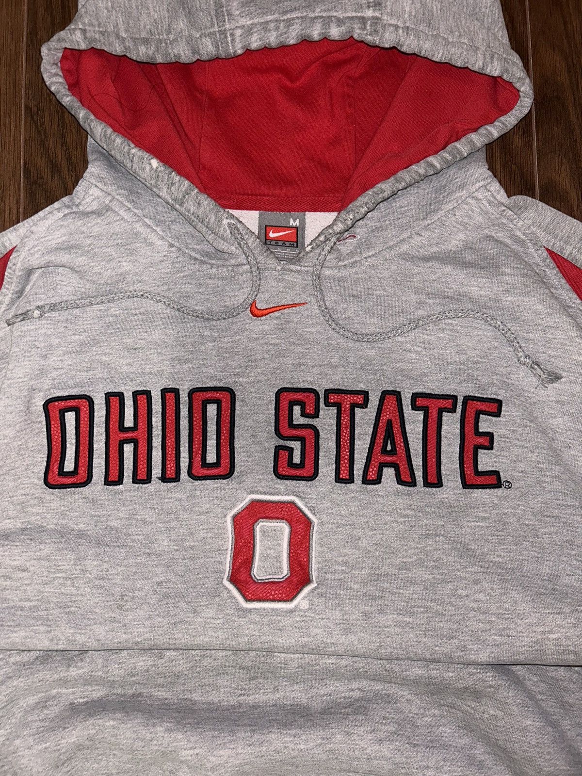 image of Nike Ohio State Center Swoosh Hoodie in Grey, Men's (Size Medium)