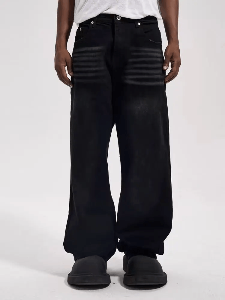 Japanese Brand × Jean High street washed baggy wide leg jeans Size US 31 - 1 Thumbnail