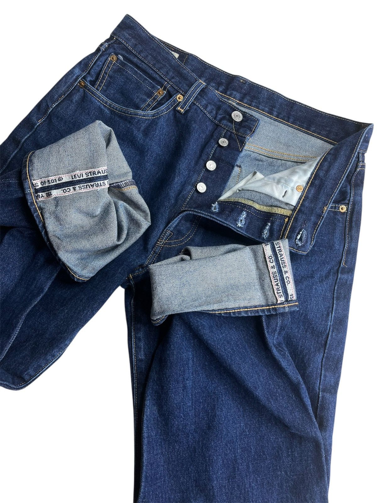 Levi's LEVI'S 501 "150th" Anniversary Selvedge Men Jeans W34 x L30 Size US 33 - 6 Thumbnail