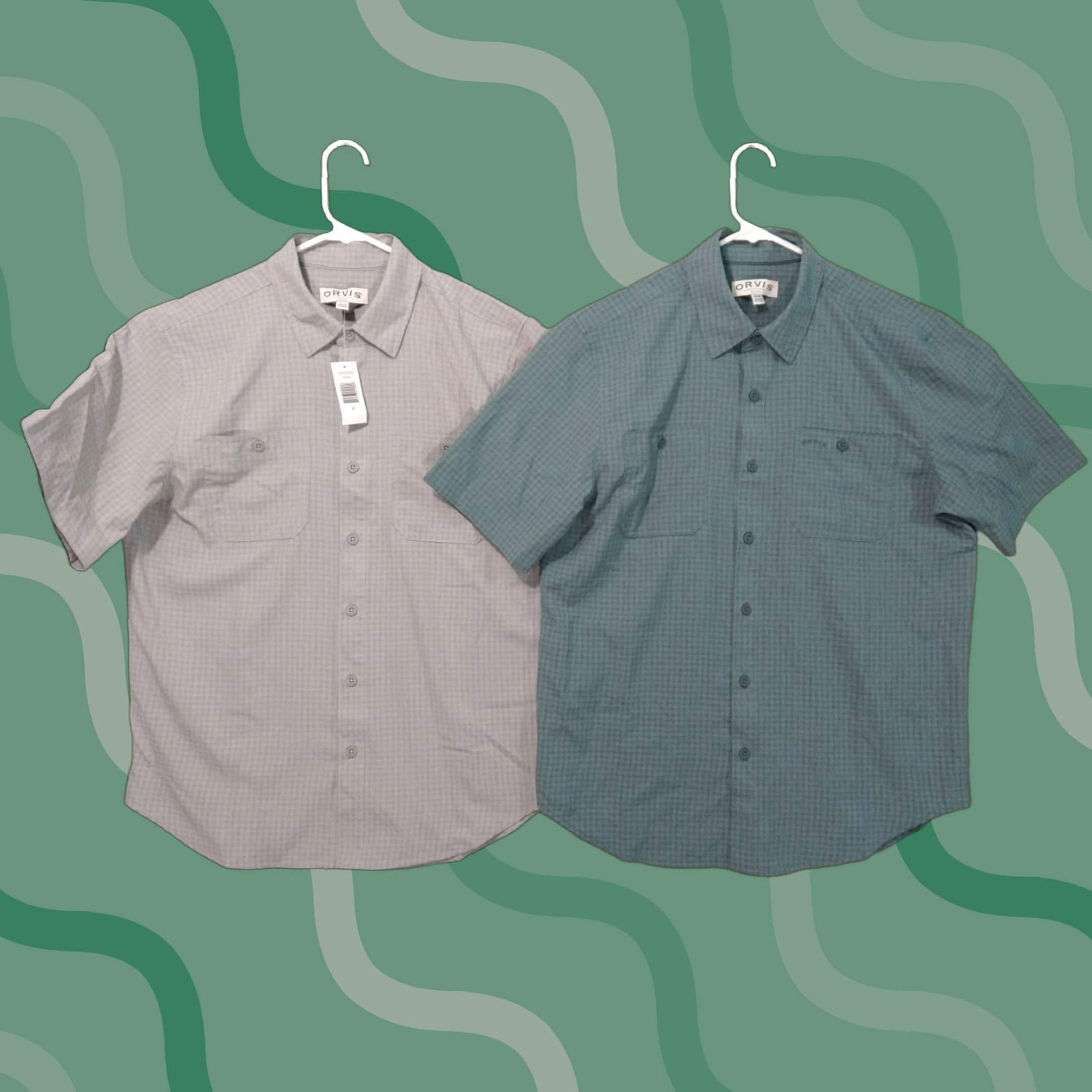 Orvis Orvis Shirt Mens Medium Plaid Short Sleeve Button Up Woven Casual Travel Lot of 2 Size US M / EU 48-50 / 2 - 1 Thumbnail
