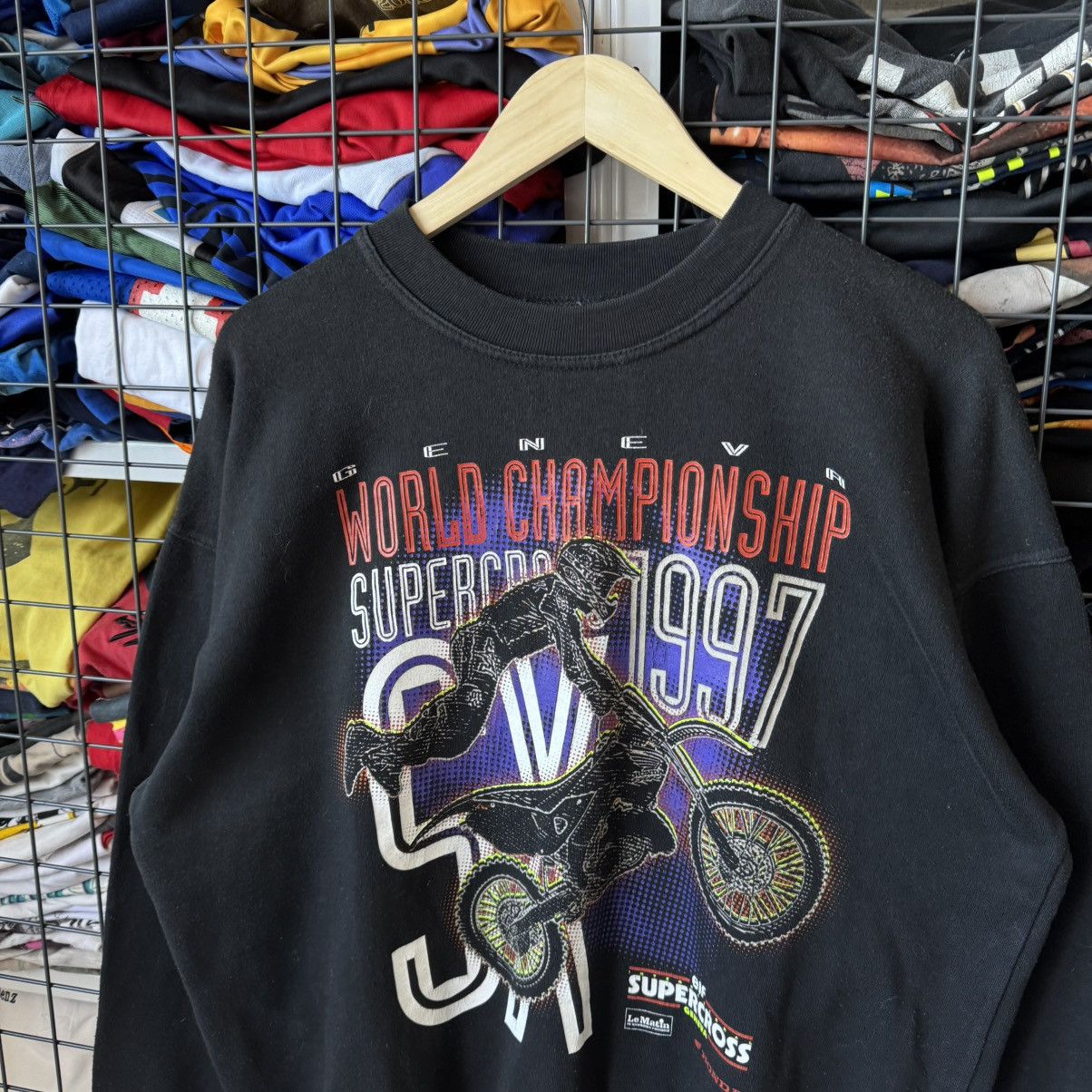 Vintage Vintage 1997 Whale Geneva Championship Honda Sweatshirt Size US XL / EU 56 / 4 - 4 Thumbnail