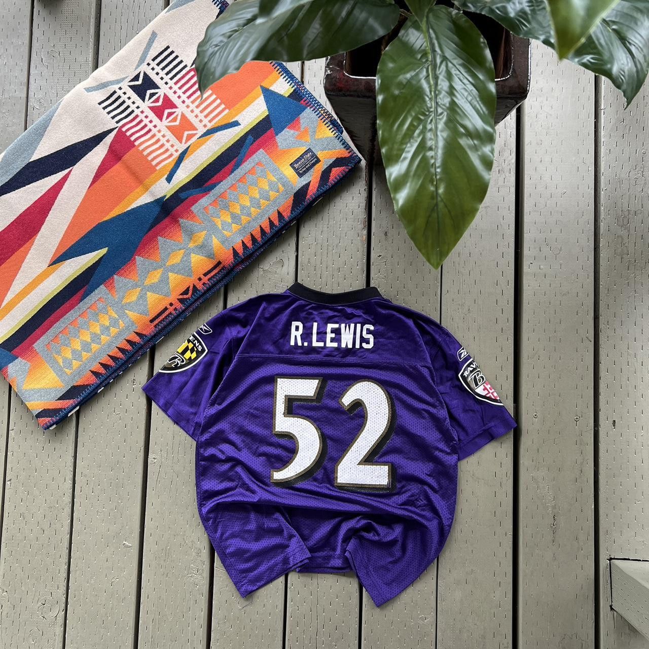 NFL Baltimore Ravens Reebok Authentic Alternate Jersey Ray Lewis Size US XS / EU 42 / 0 - 3 Thumbnail