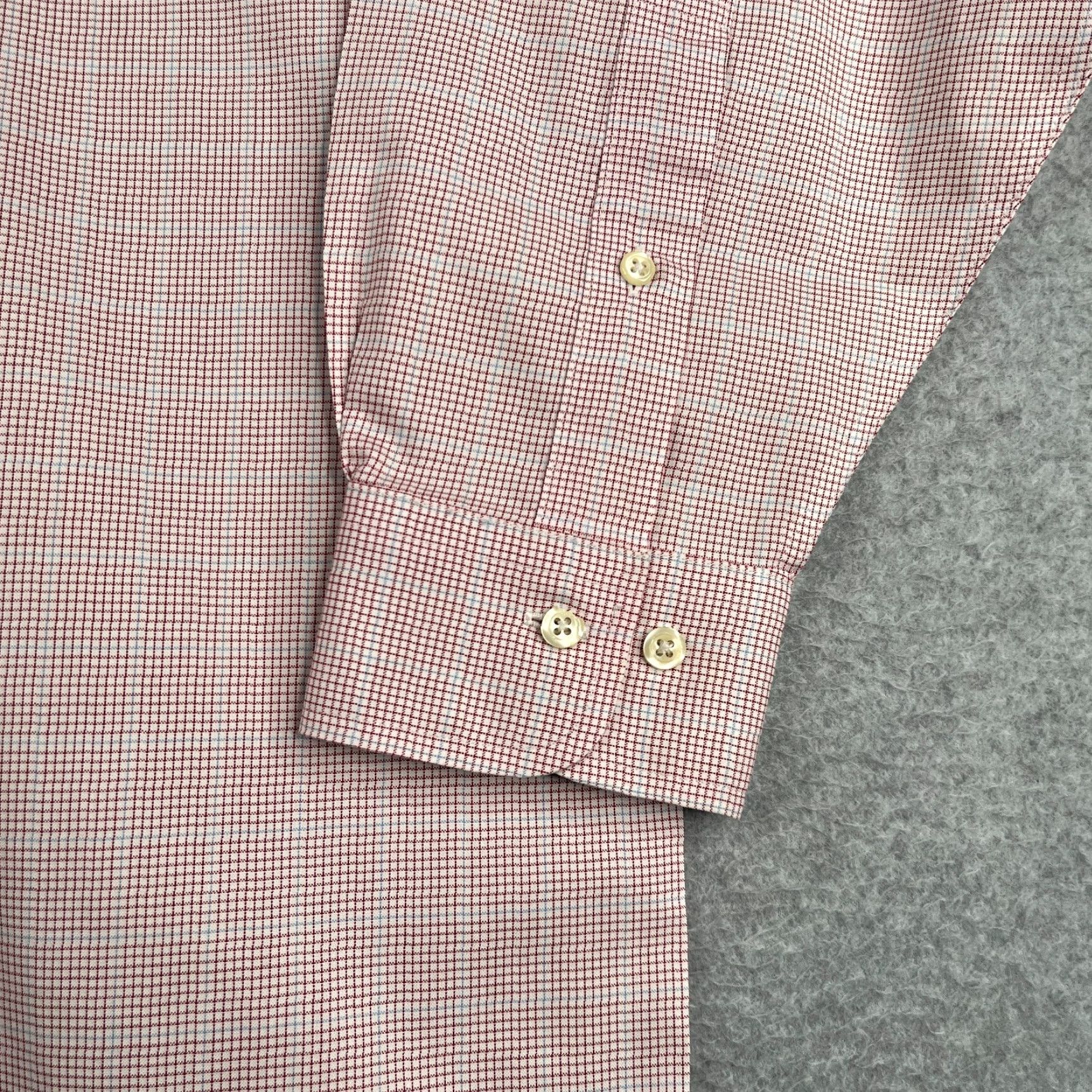 Brooks Brothers Brooks Brothers Shirt 346 Pink Check Non Iron Button Up Long Sleeve Mens 16 Size US L / EU 52-54 / 3 - 2 Thumbnail