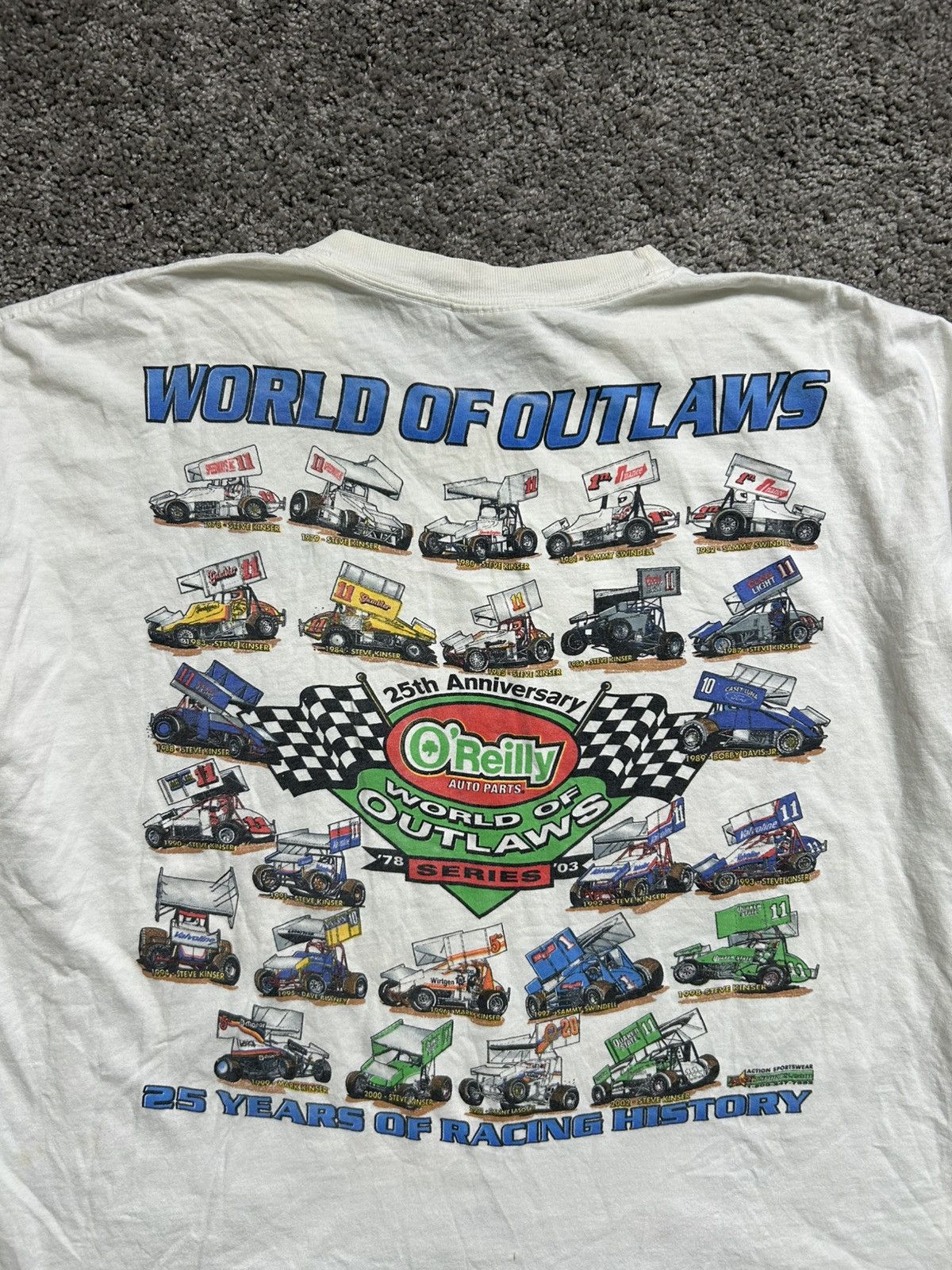 Vintage Vintage Y2K Racing World of Outlaws Tee O’Reilly Hanes Size US L / EU 52-54 / 3 - 6 Thumbnail