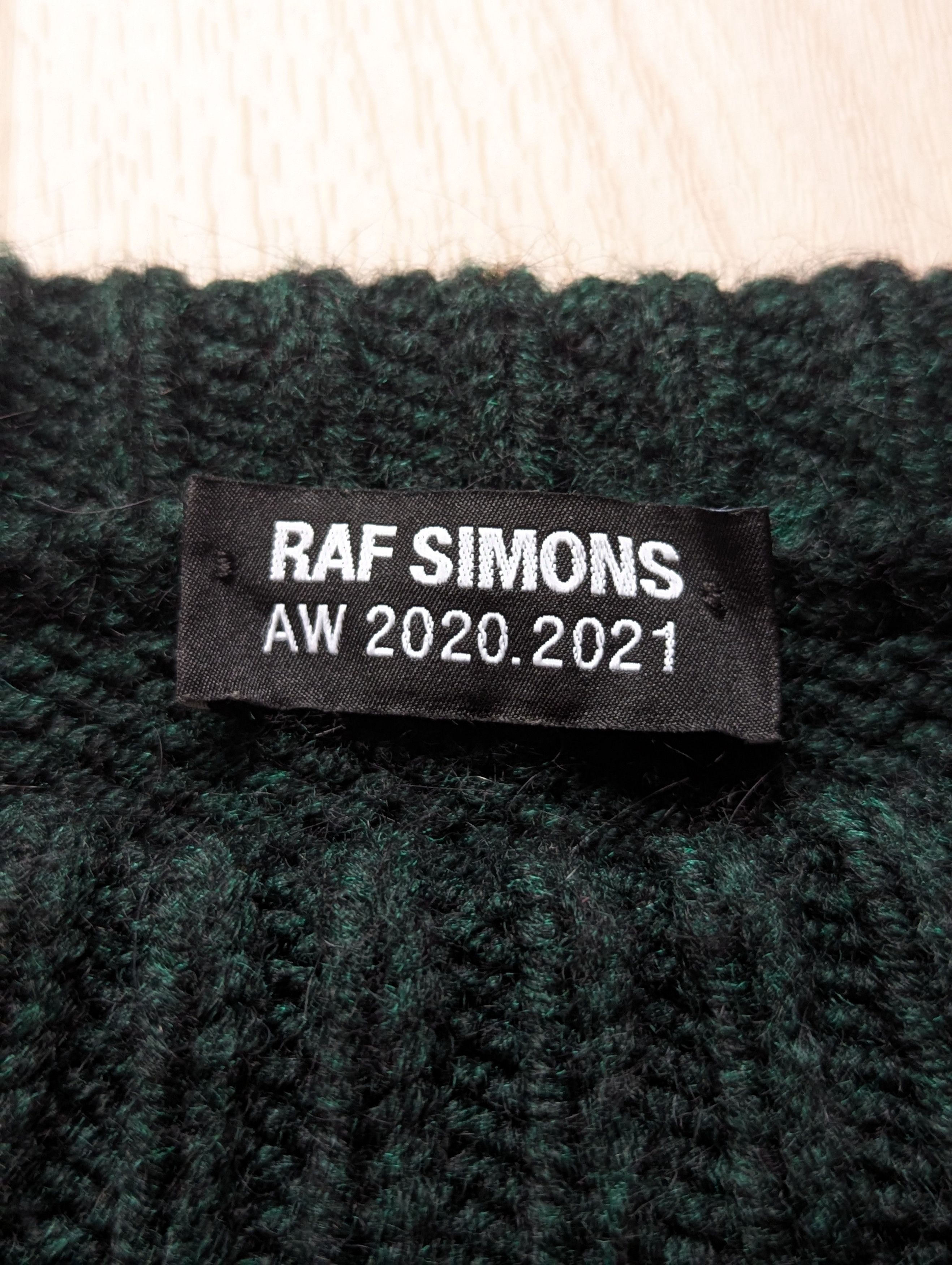 Raf Simons Raf Simons AW20/21 Letter Patch Knit Sweater — Dark Green Size US S / EU 44-46 / 1 - 4 Thumbnail