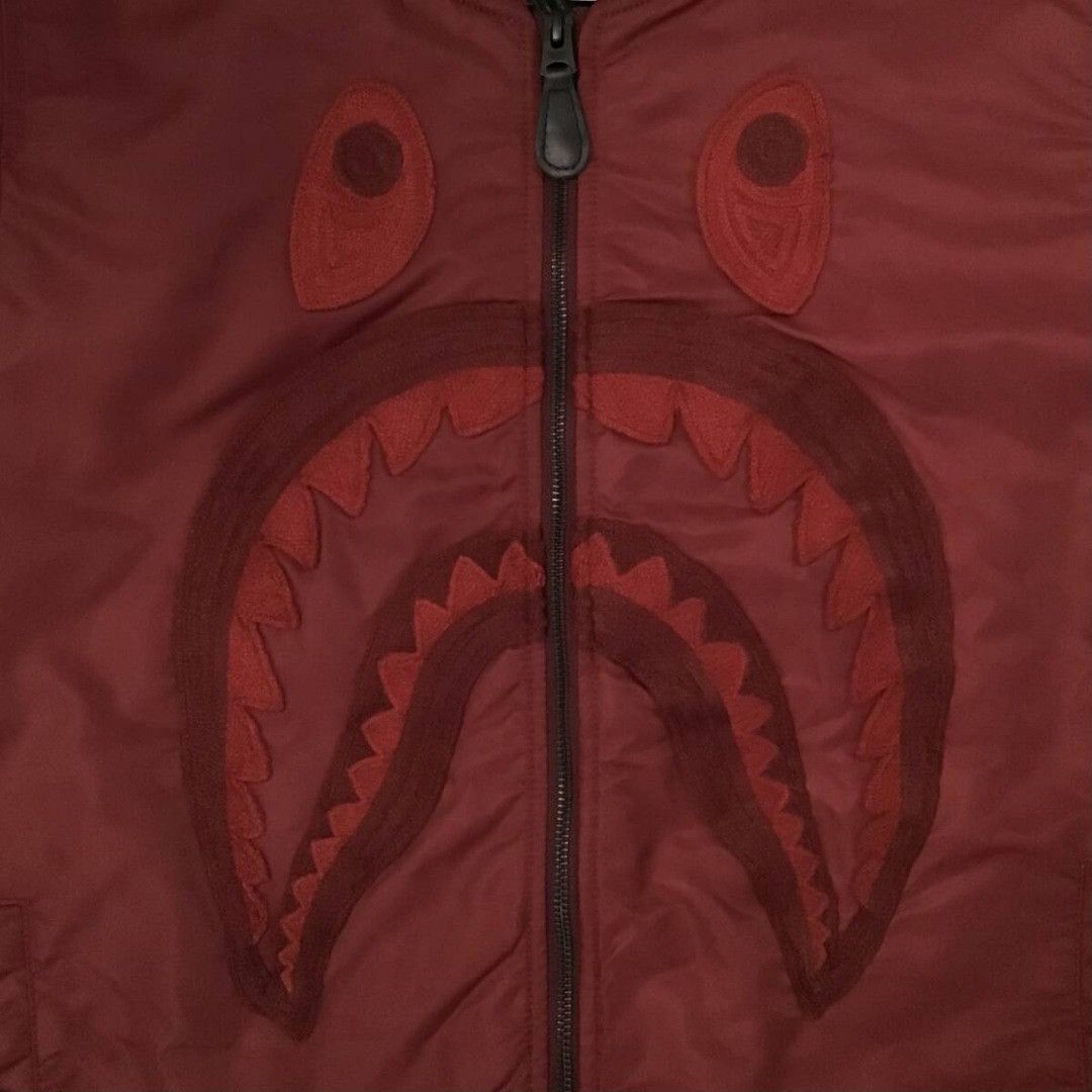 Bape BAPE SHARK MA-1 Bomber Jacket a bathing ape Dark Red Size US M / EU 48-50 / 2 - 2 Thumbnail